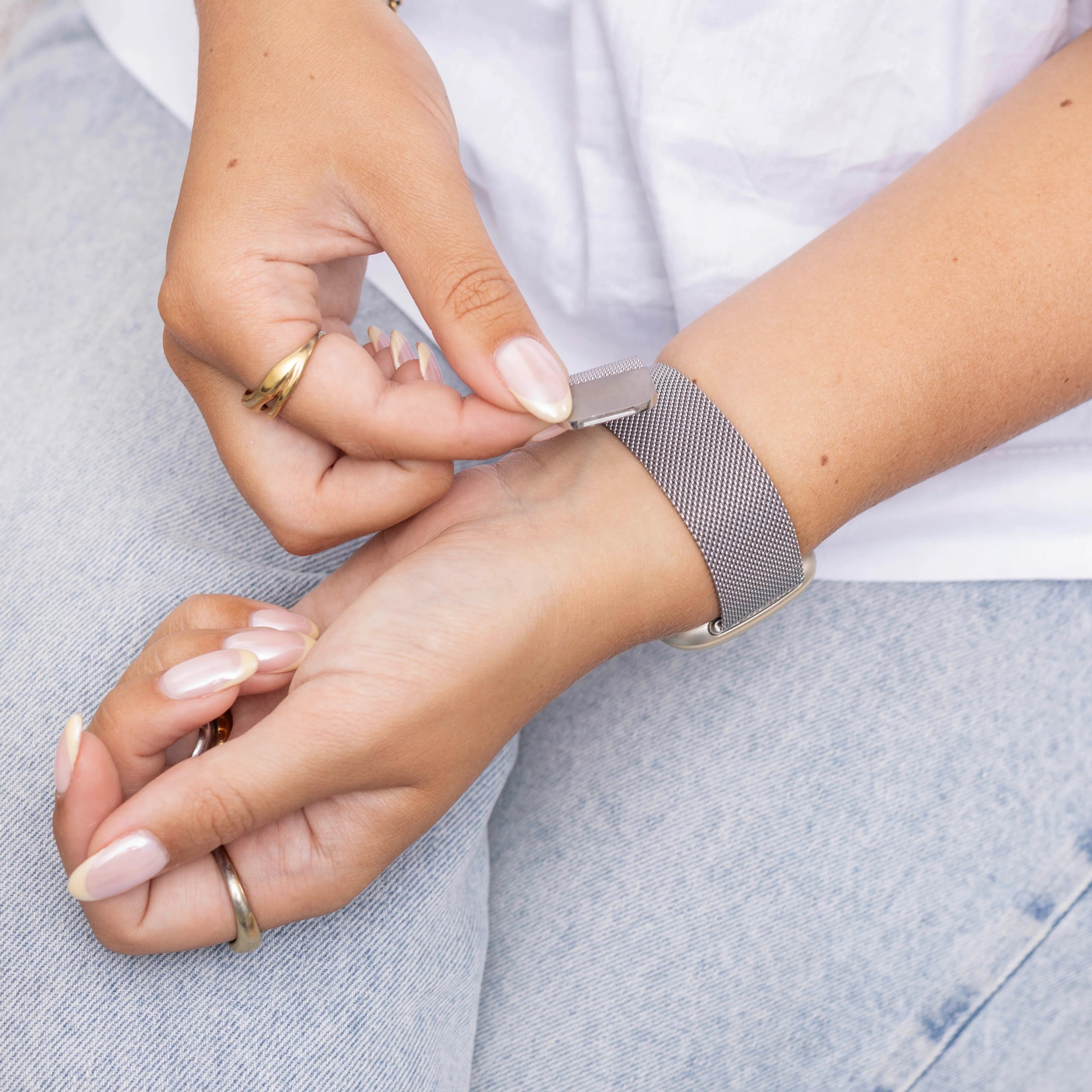 Fitbit Sense 2 Milanese Strap (Silver)