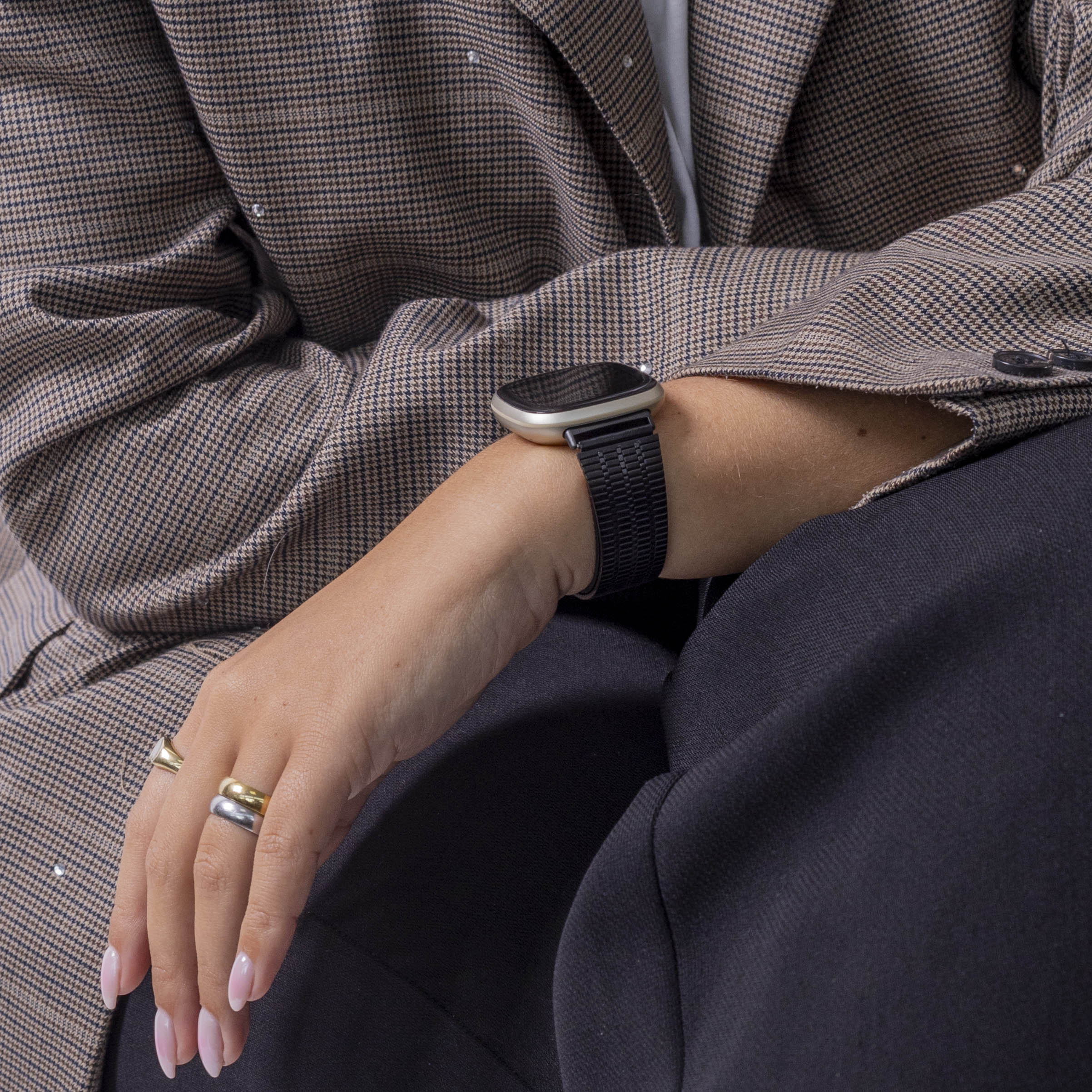 Correa acero inoxidable Fitbit Versa 3 (negro)