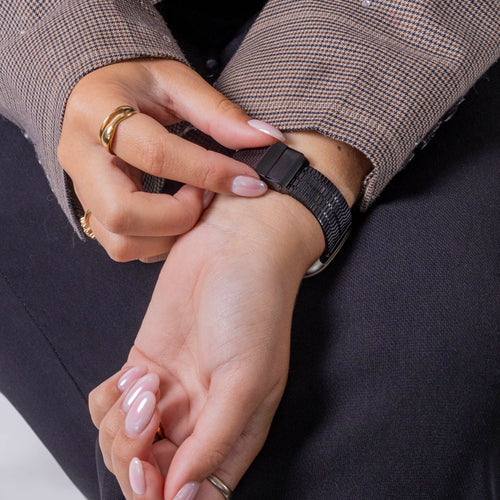 Fitbit Versa 3 Fine Steel Strap (Black)