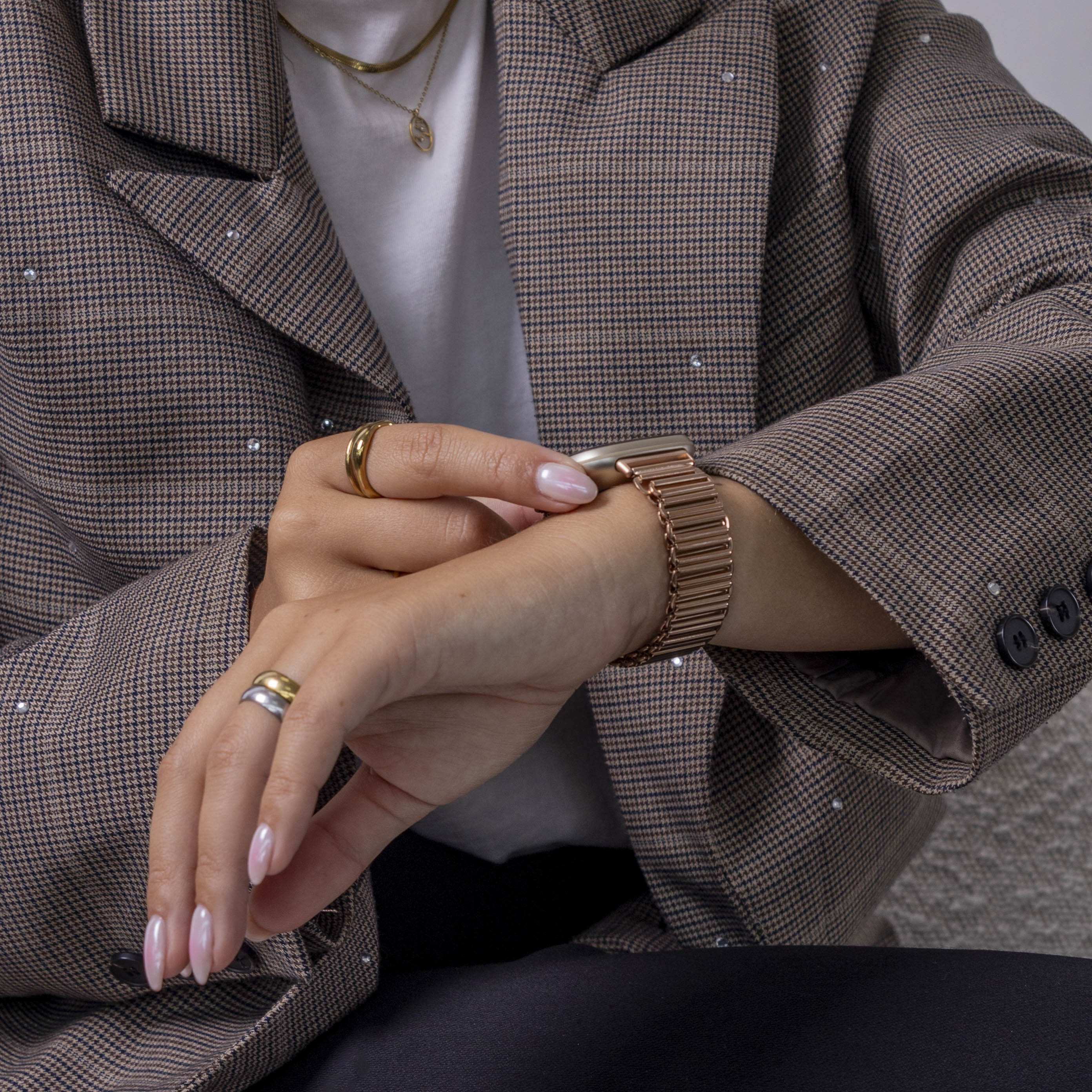 Correa acero loop Fitbit Versa 3 (oro rosa)