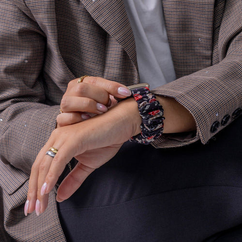 Fitbit Sense Scrunchie Strap (Flowers)