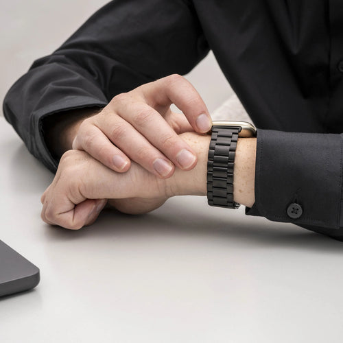 Correa acero Fitbit Sense 2 (negro)