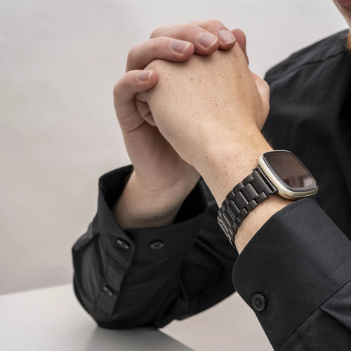 Correa acero Fitbit Sense 2 (negro)