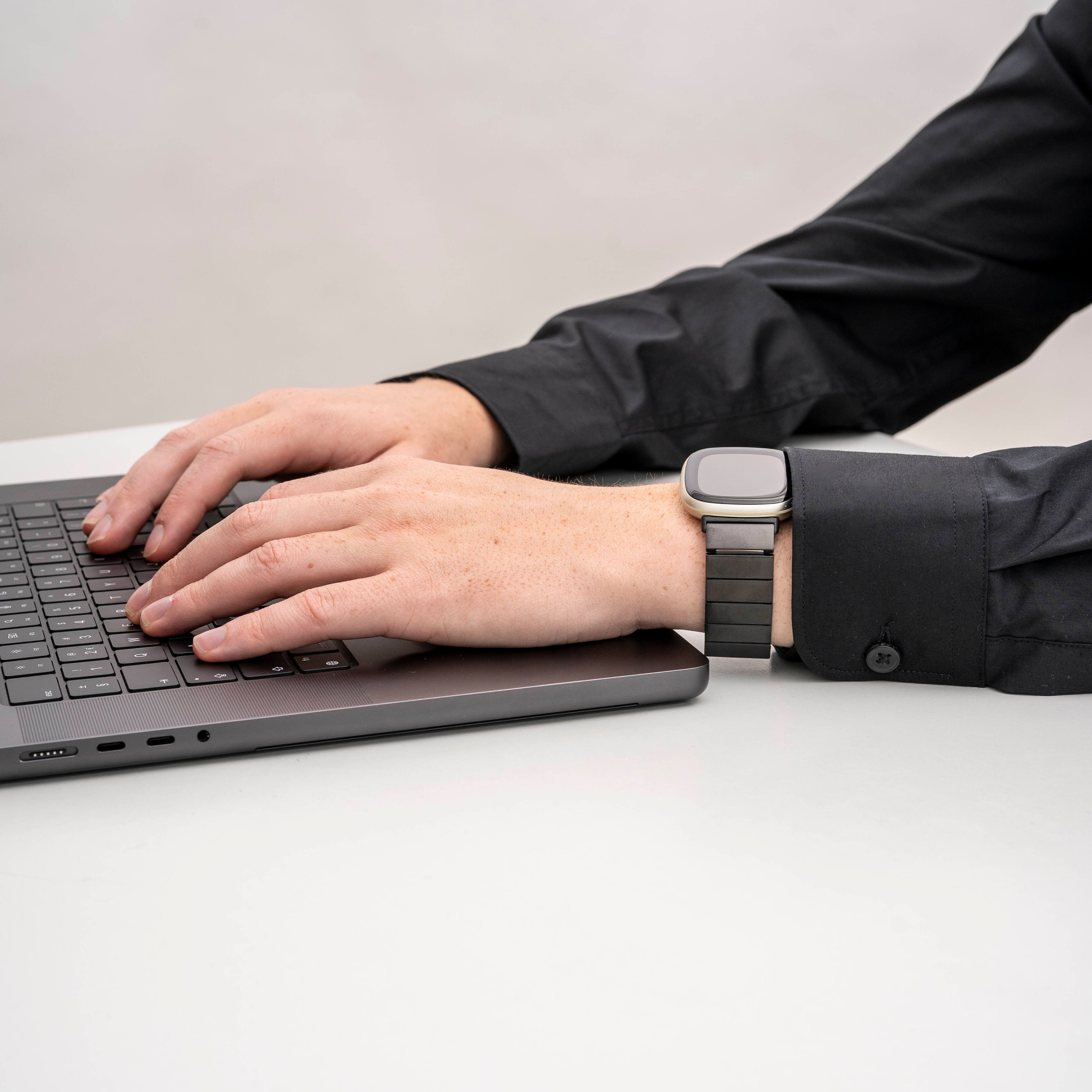 Correa metal Fitbit Versa 3 (negra)