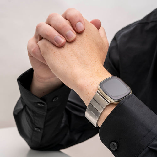 Correa metal Fitbit Versa 3 (plata)
