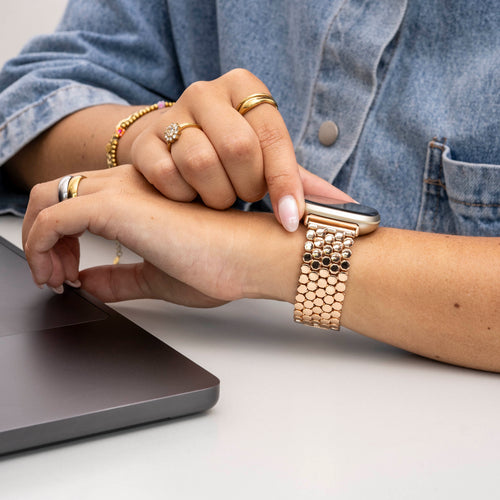 Correa acero Pez Fitbit Sense (oro rosa)