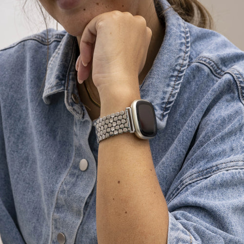 Correa acero Fitbit Versa 3 Pez (plata)
