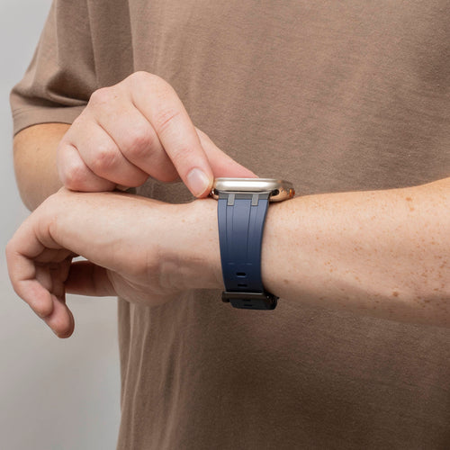 Bandz Correa silicona 'Luxe Liquid' Apple Watch Ultra (azul/negro)