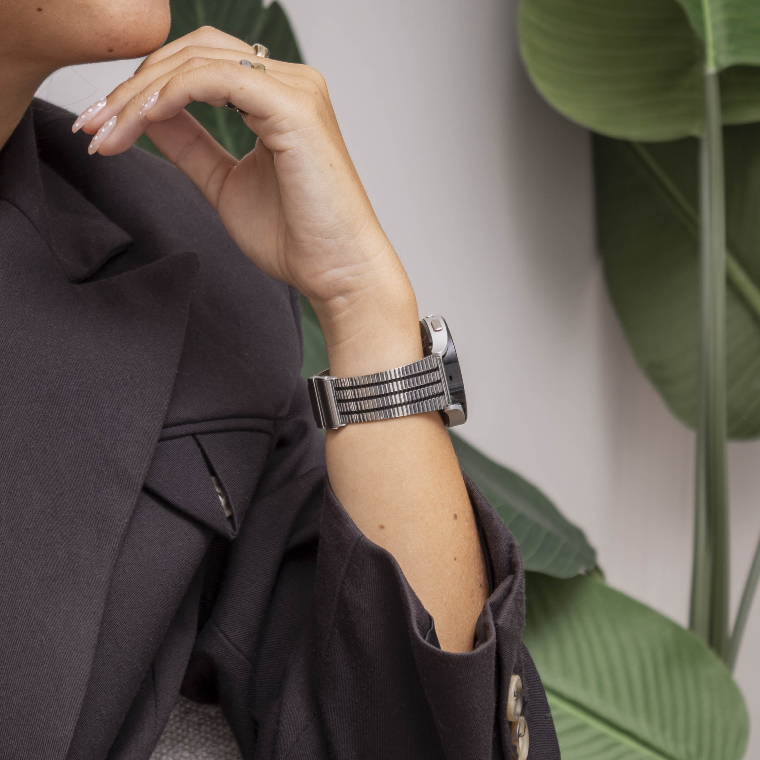 Correa acero inoxidable Samsung Galaxy Watch 4 40mm (plata/negro)