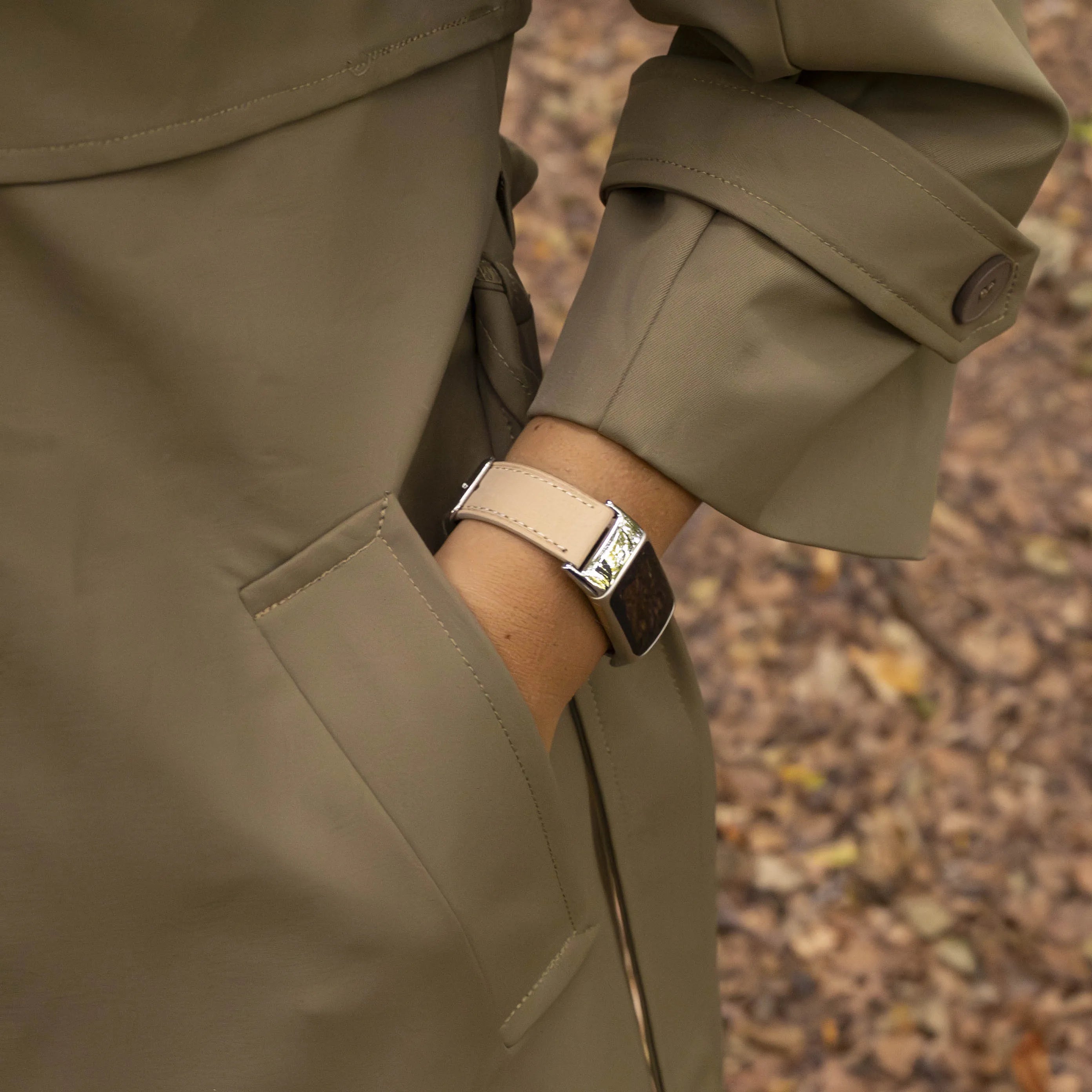 Correa cuero Fitbit Charge 6 (ante)