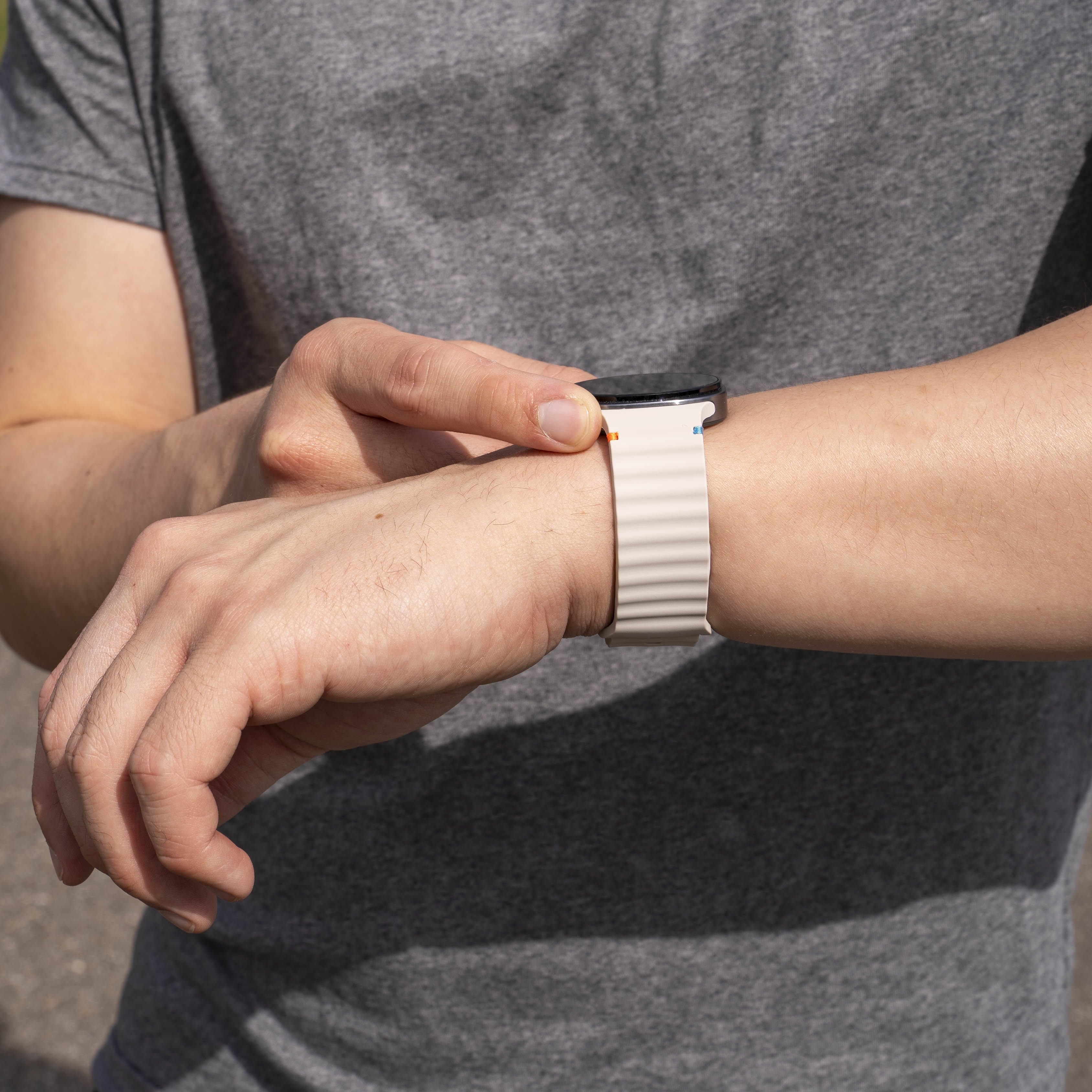 Correa silicona Wave Samsung Galaxy Watch 8 - 40mm (blanco estrella)