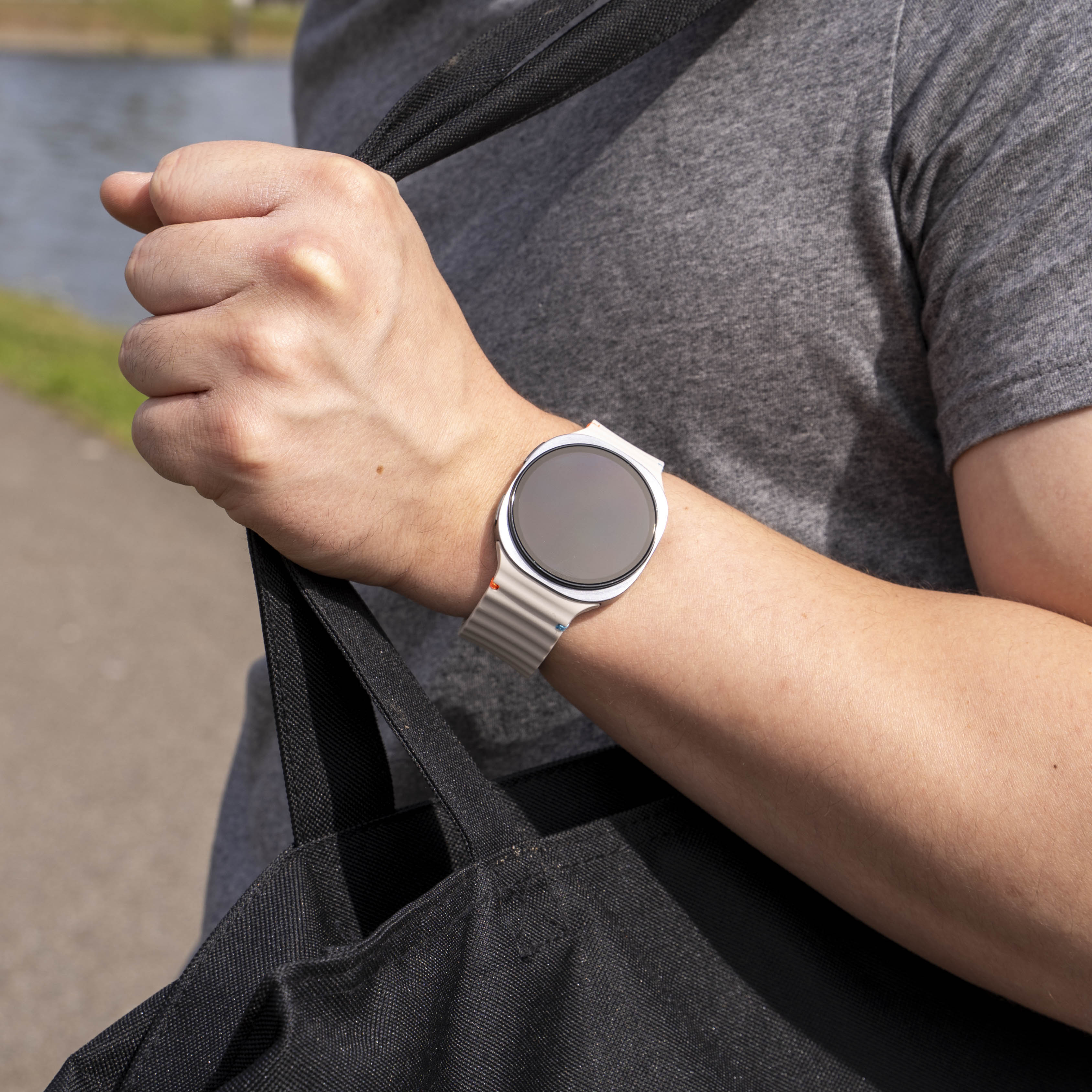 Correa silicona Wave Samsung Galaxy Watch 8 - 40mm (blanco estrella)