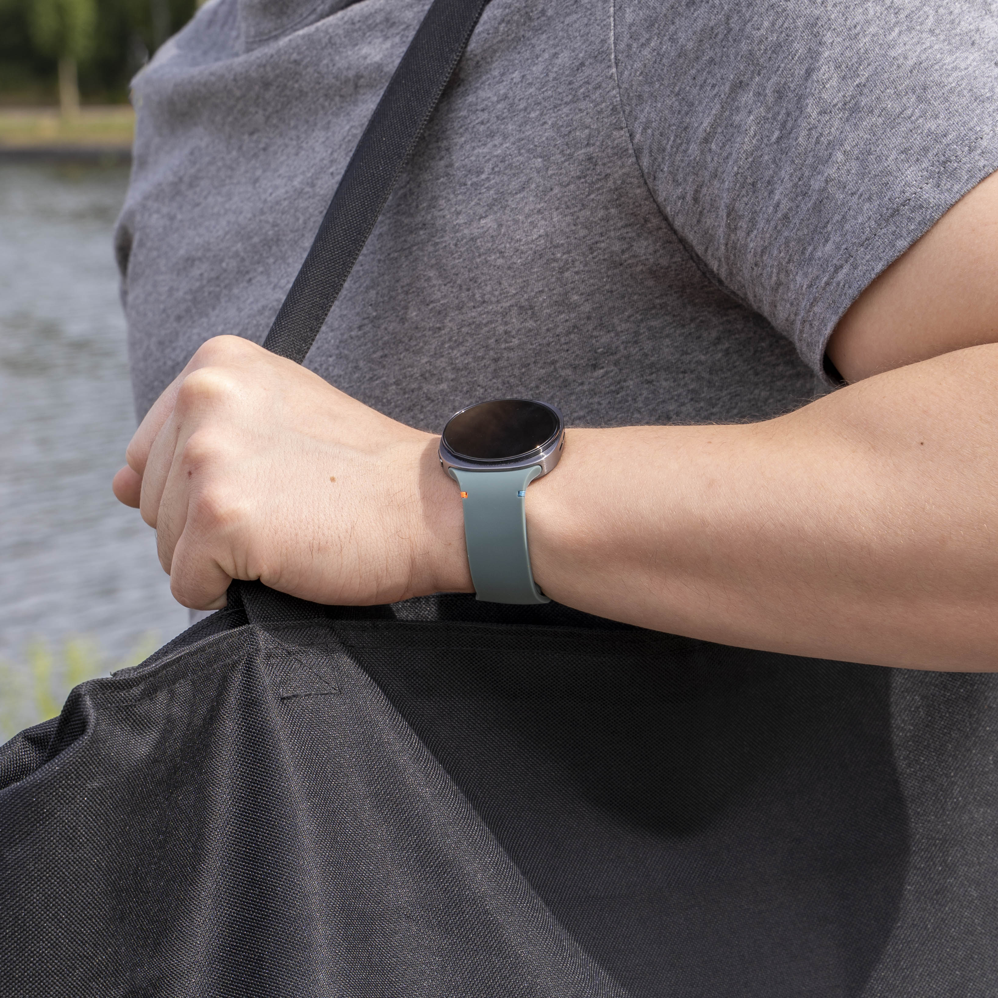 Correa silicona Samsung Galaxy Watch 8 - 40mm (verde opaco)