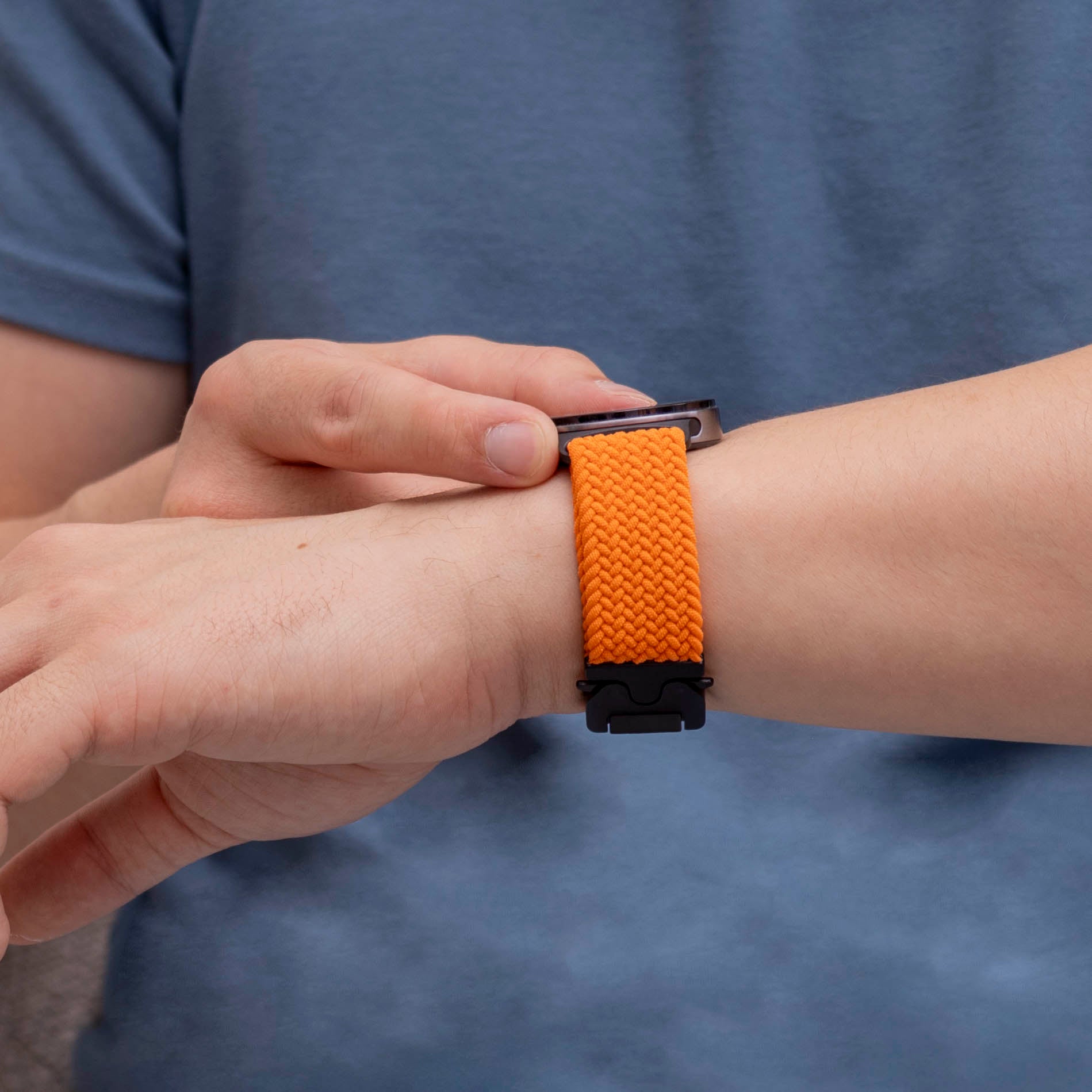 Samsung Galaxy Watch 8 Classic Braided Strap with P-Buckle (Orange)