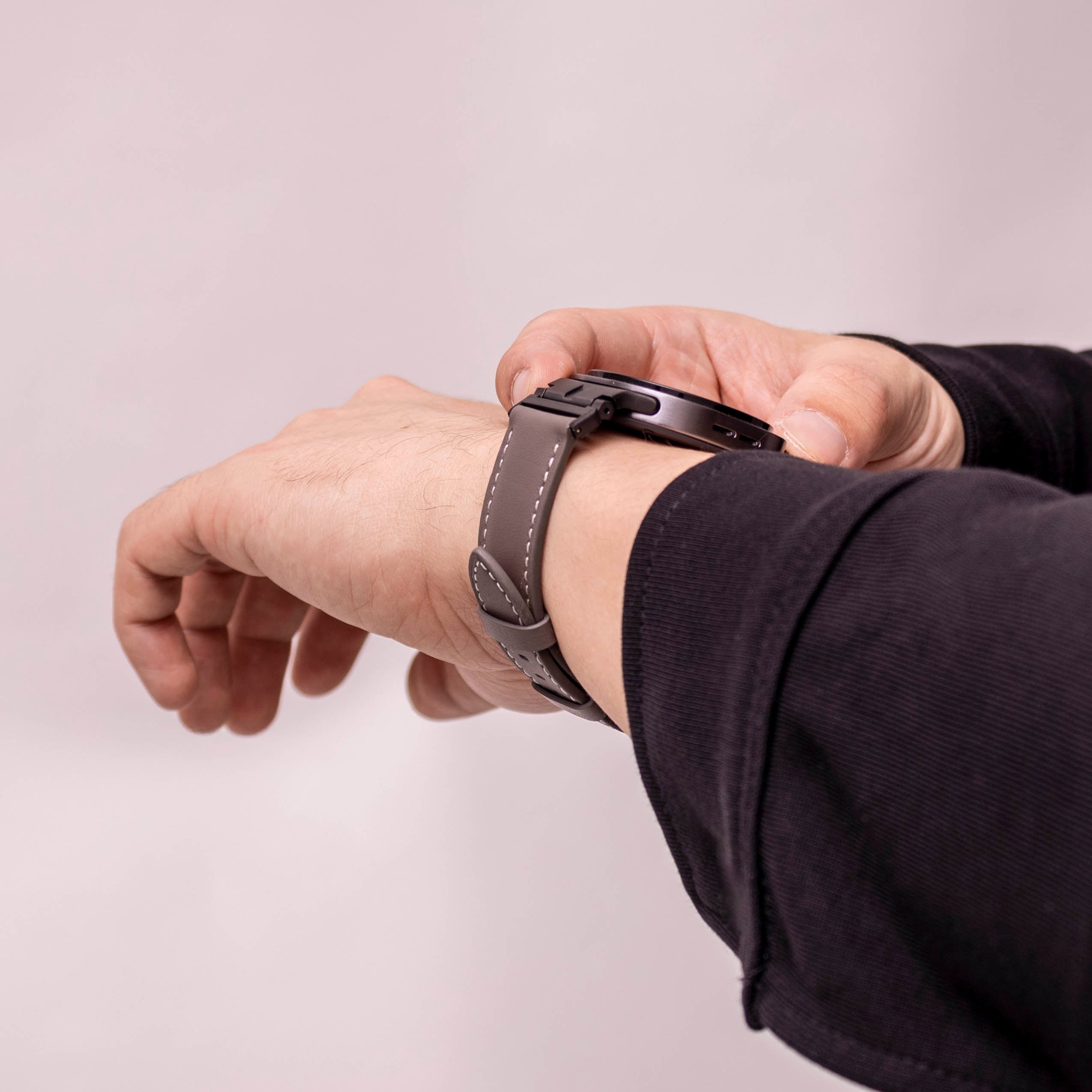 Correa cuero Premium Samsung Galaxy Watch 8 - 44mm (gris)