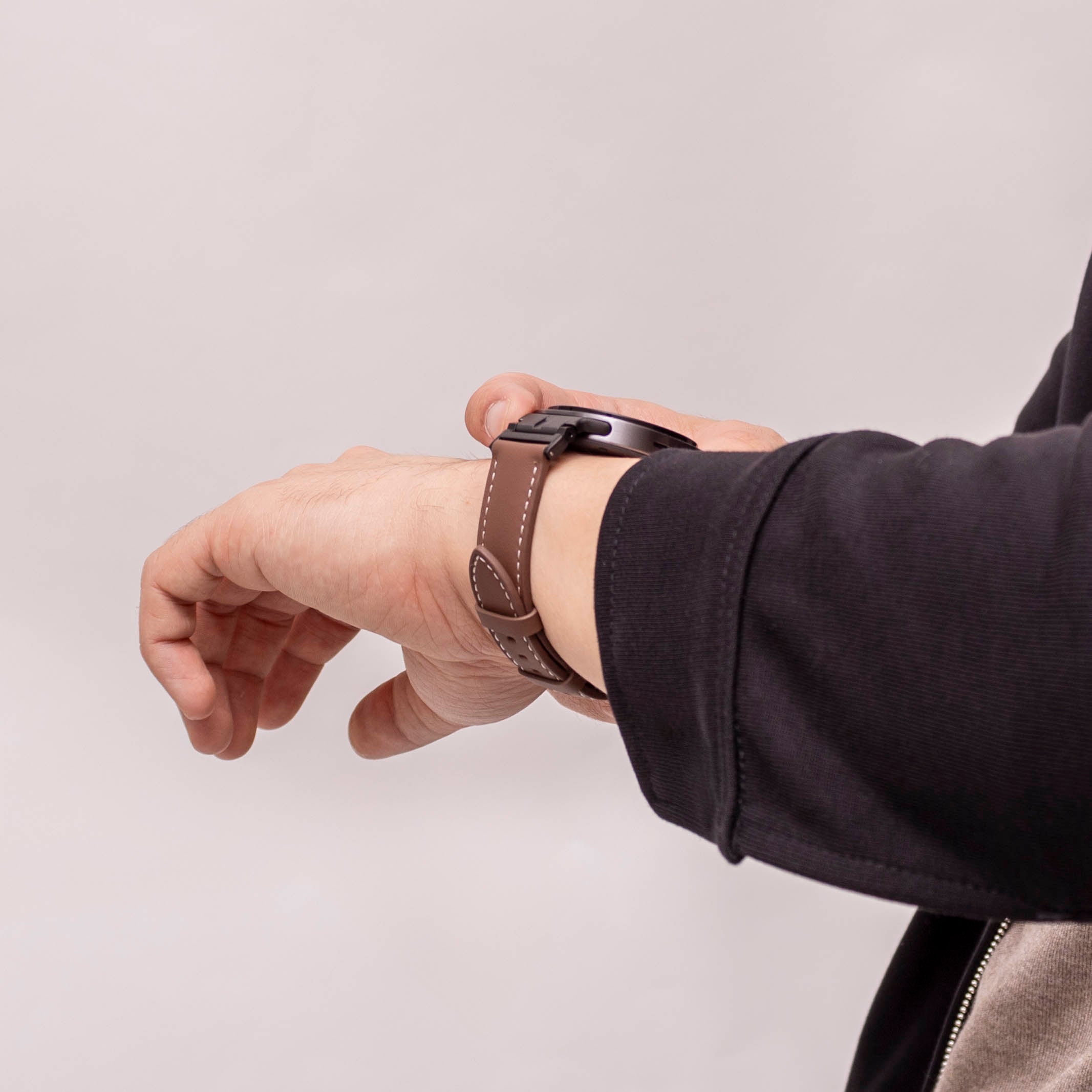 Samsung Galaxy Watch 8 - 40mm Premium Leather Strap (Brown)