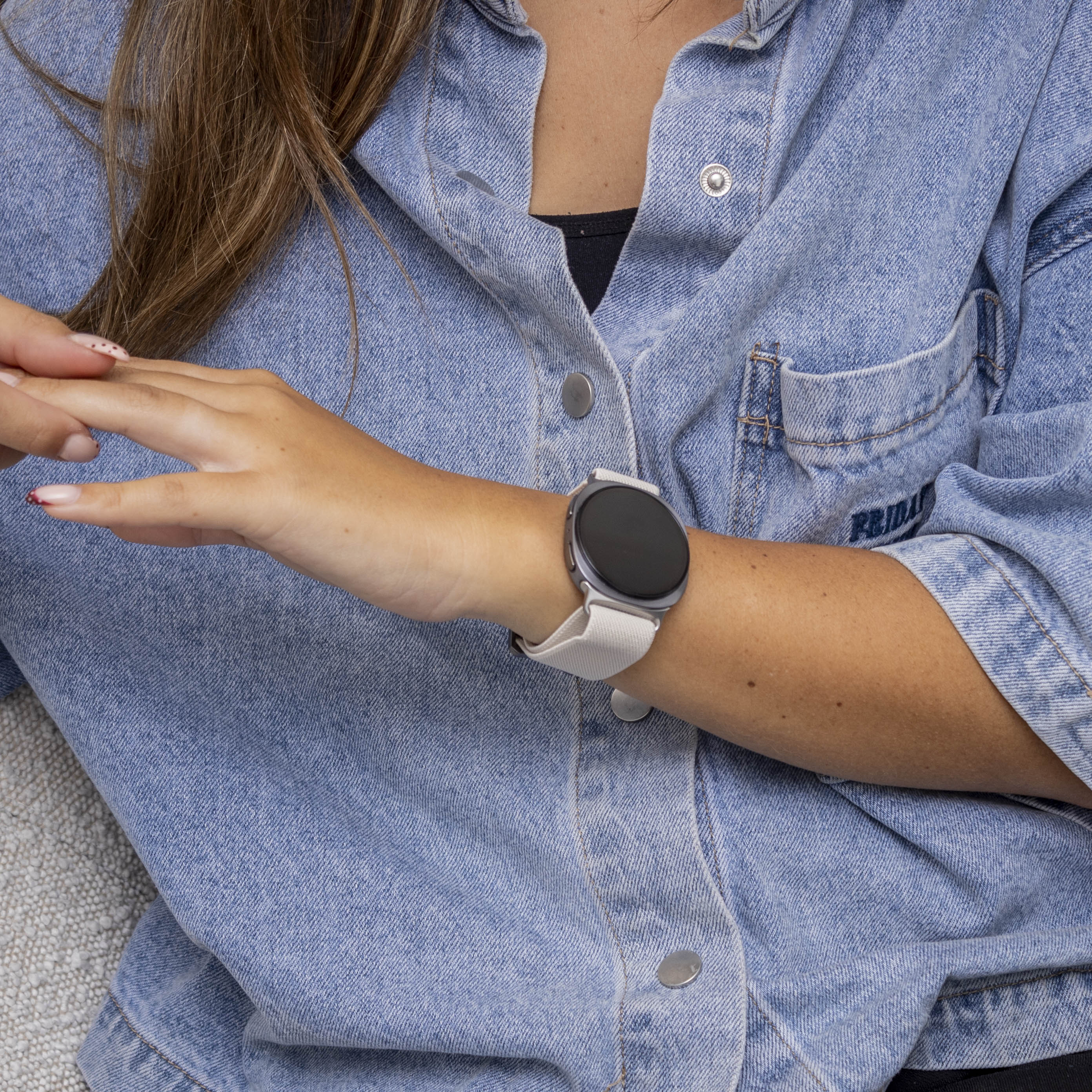 Correa elastica Samsung Galaxy Watch 8 - 44mm (blanco estrella)