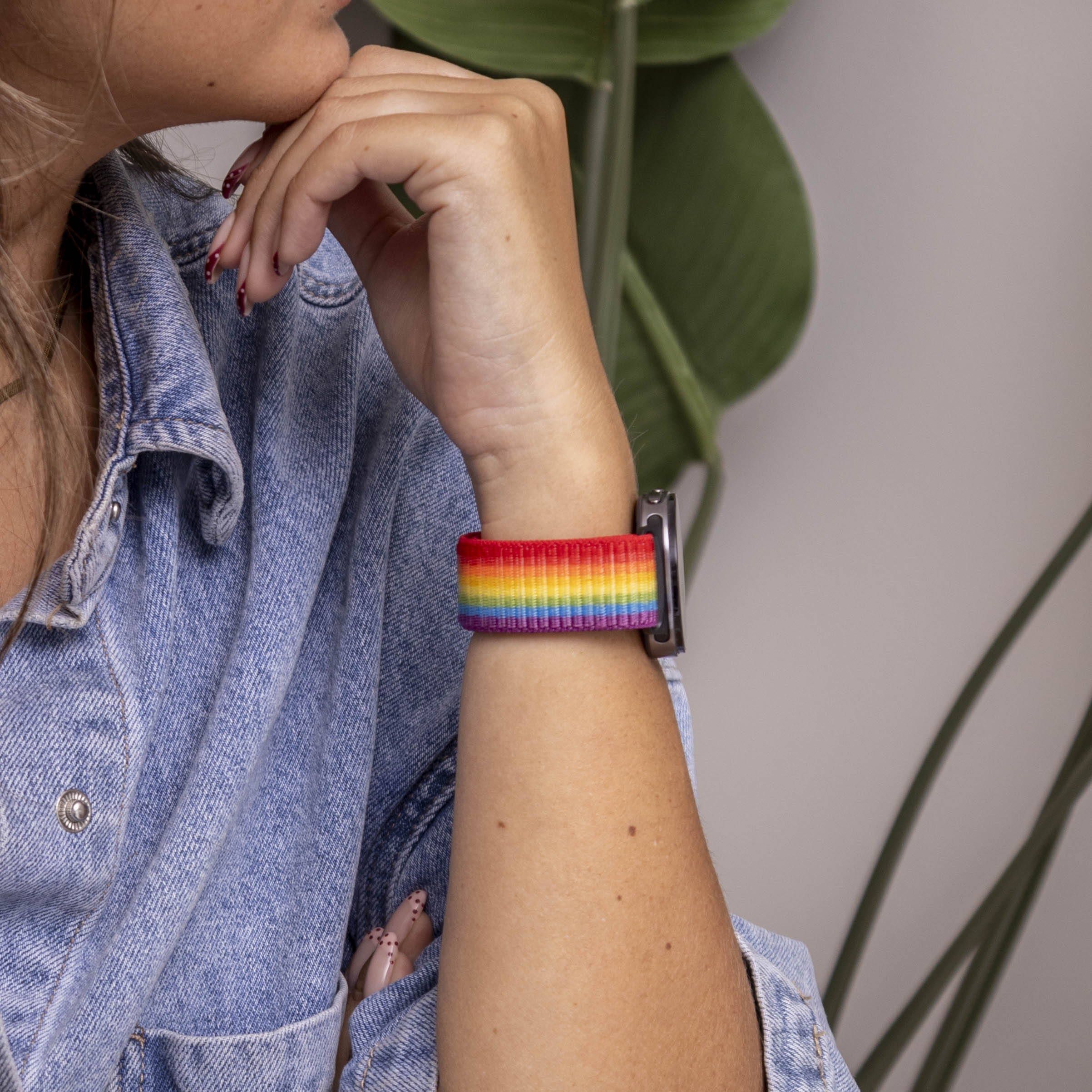 Correa nylon Samsung Galaxy Watch 8 Classic (arcoiris)