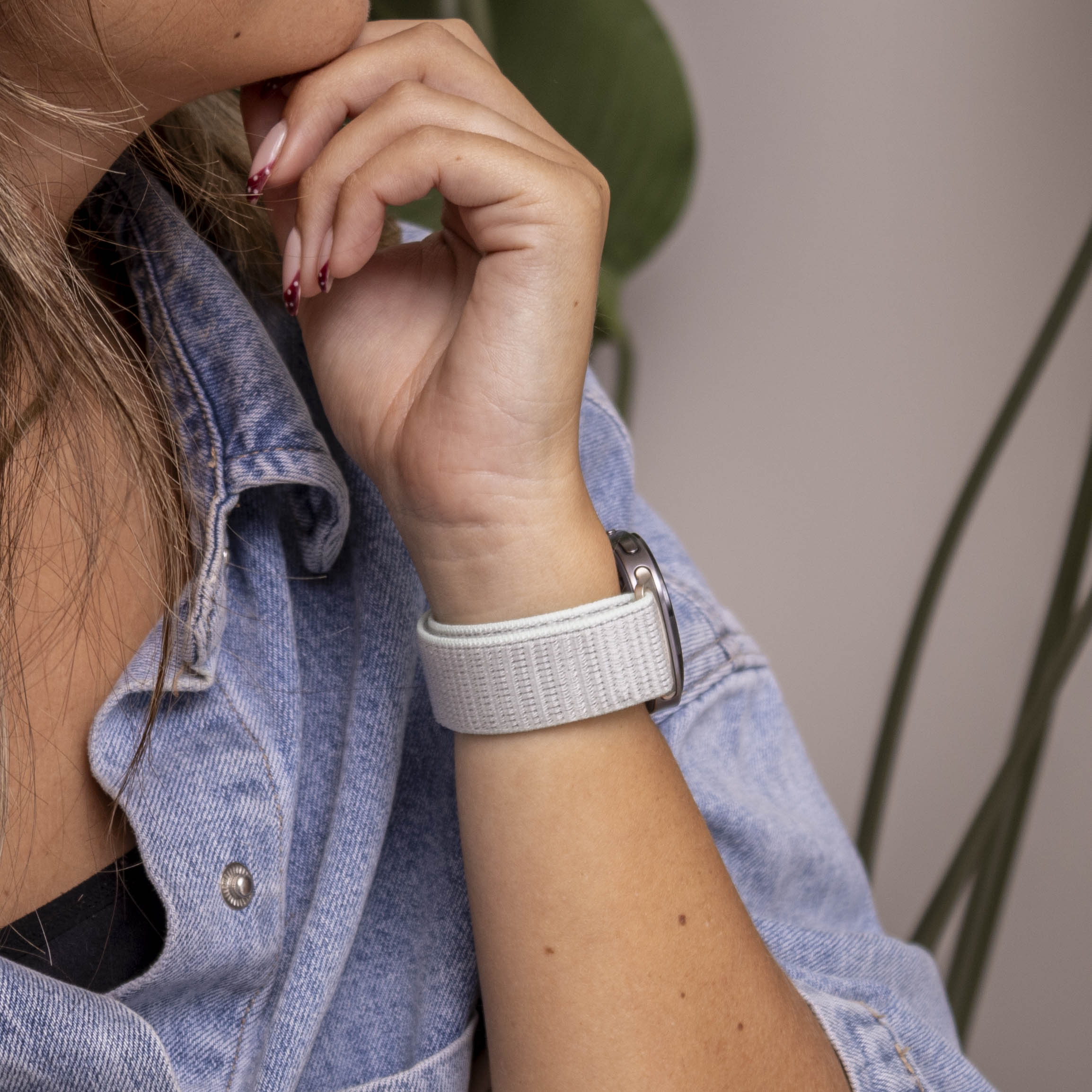 Correa nylon Samsung Galaxy Watch 8 - 40mm (cian claro)