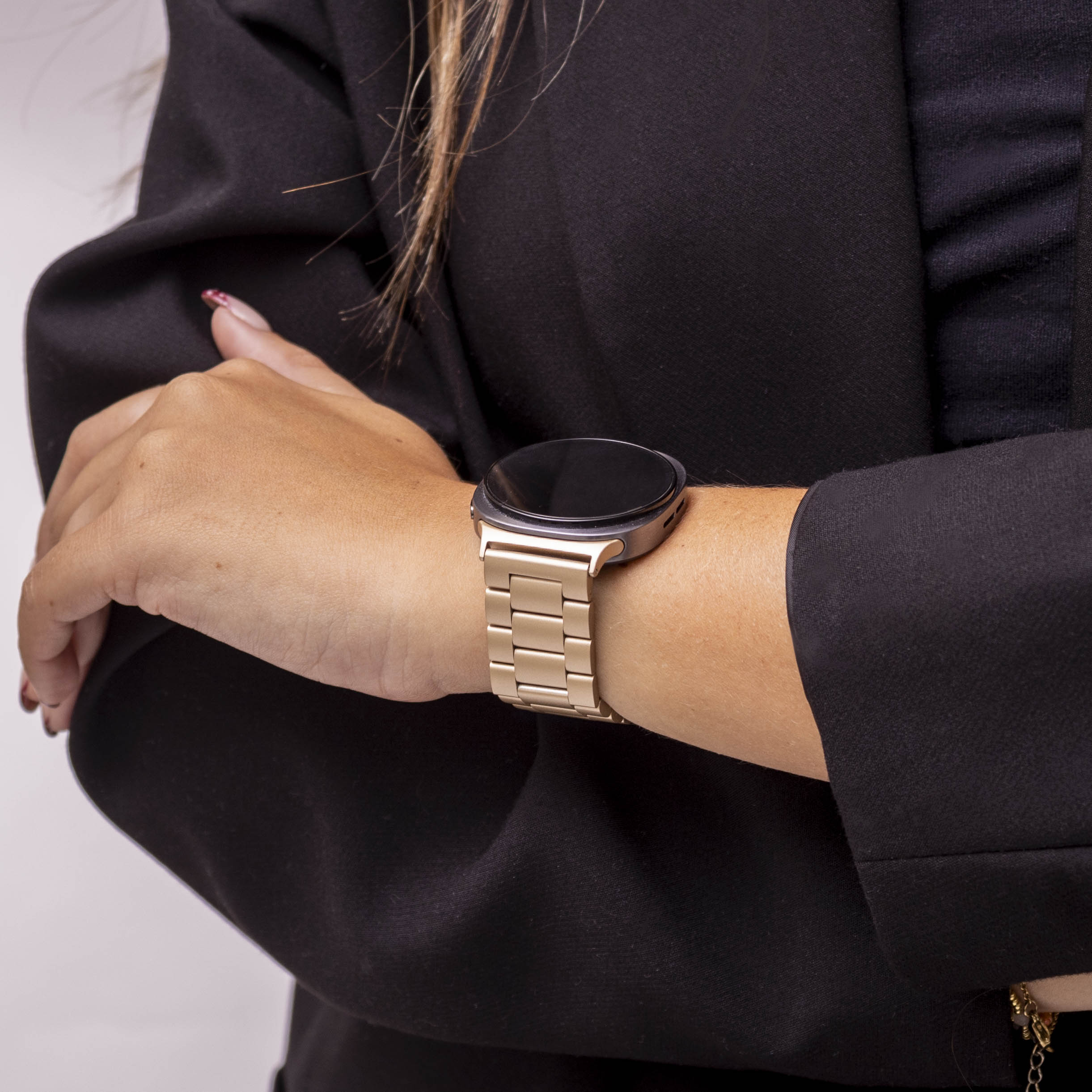 Bandz Correa acero 'Classic' Samsung Galaxy Watch 8 - 44mm (retro dorado)