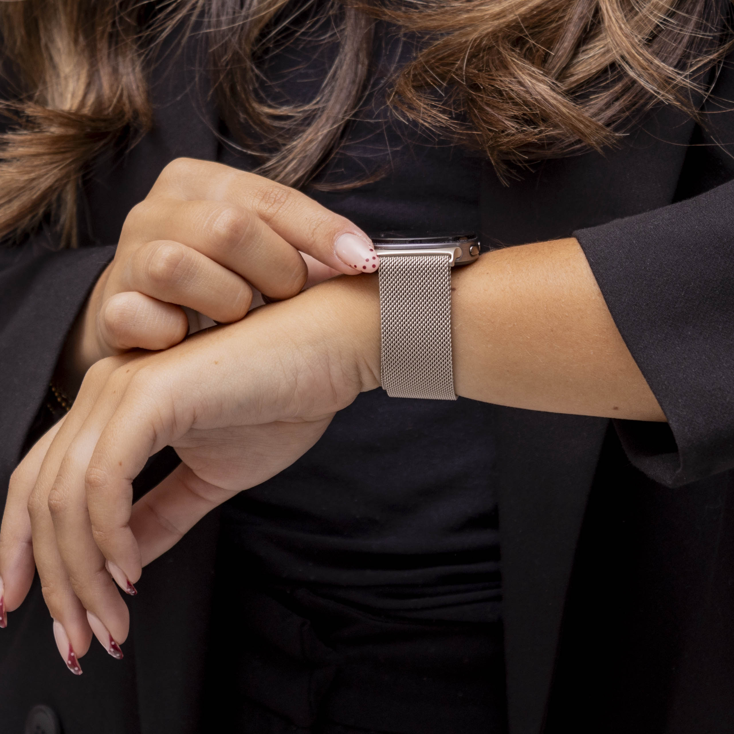 Correa milanesa Samsung Galaxy Watch 8 Classic (retro dorado)