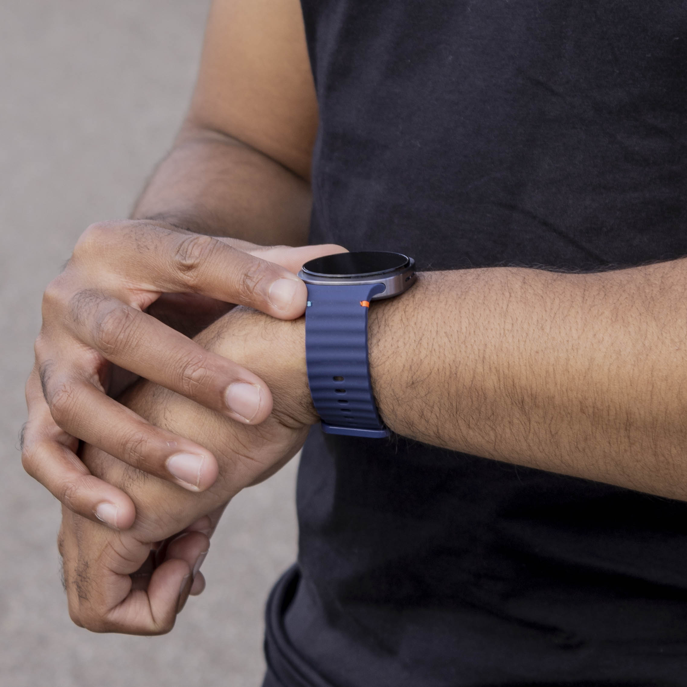 Correa silicona Wave Samsung Galaxy Watch 8 Classic (azul oscuro)