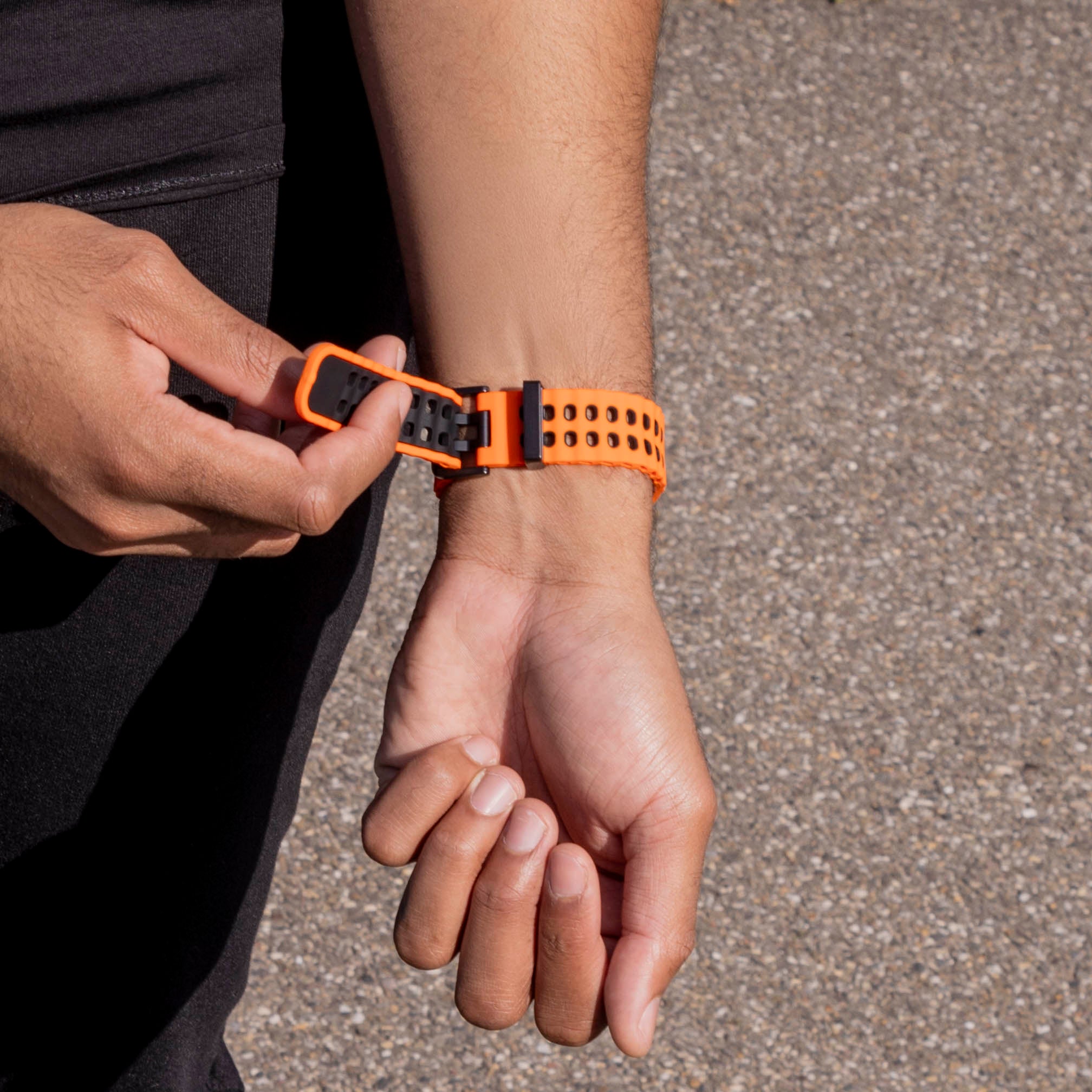 Correa Ocean Samsung Galaxy Watch 8 - 44mm (naranja/negro)