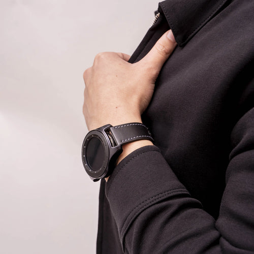 ICE Smart TKS Rectangular 1.41 Leather Strap 'One Push' (Black)