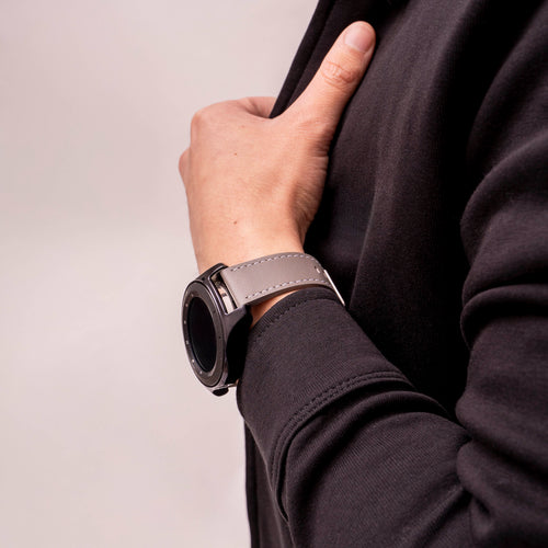 Correa cuero 'One Push' Huawei Watch GT Runner 2 (gris)