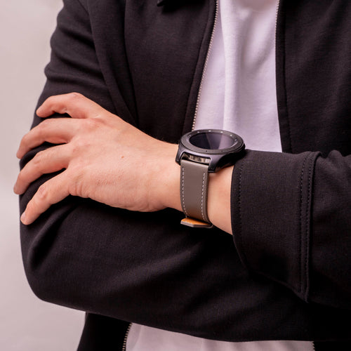 Correa cuero 'One Push' Huawei Watch GT Runner 2 (gris)