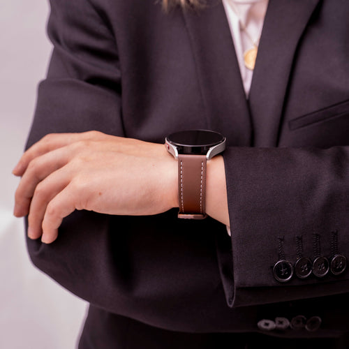 Correa cuero 'One Push' Samsung Gear Sport (marrón oscuro)