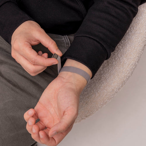 Correa milanesa Huawei Band 9 (plata)
