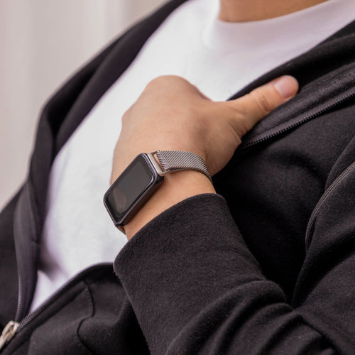 Correa milanesa Huawei Band 9 (plata)