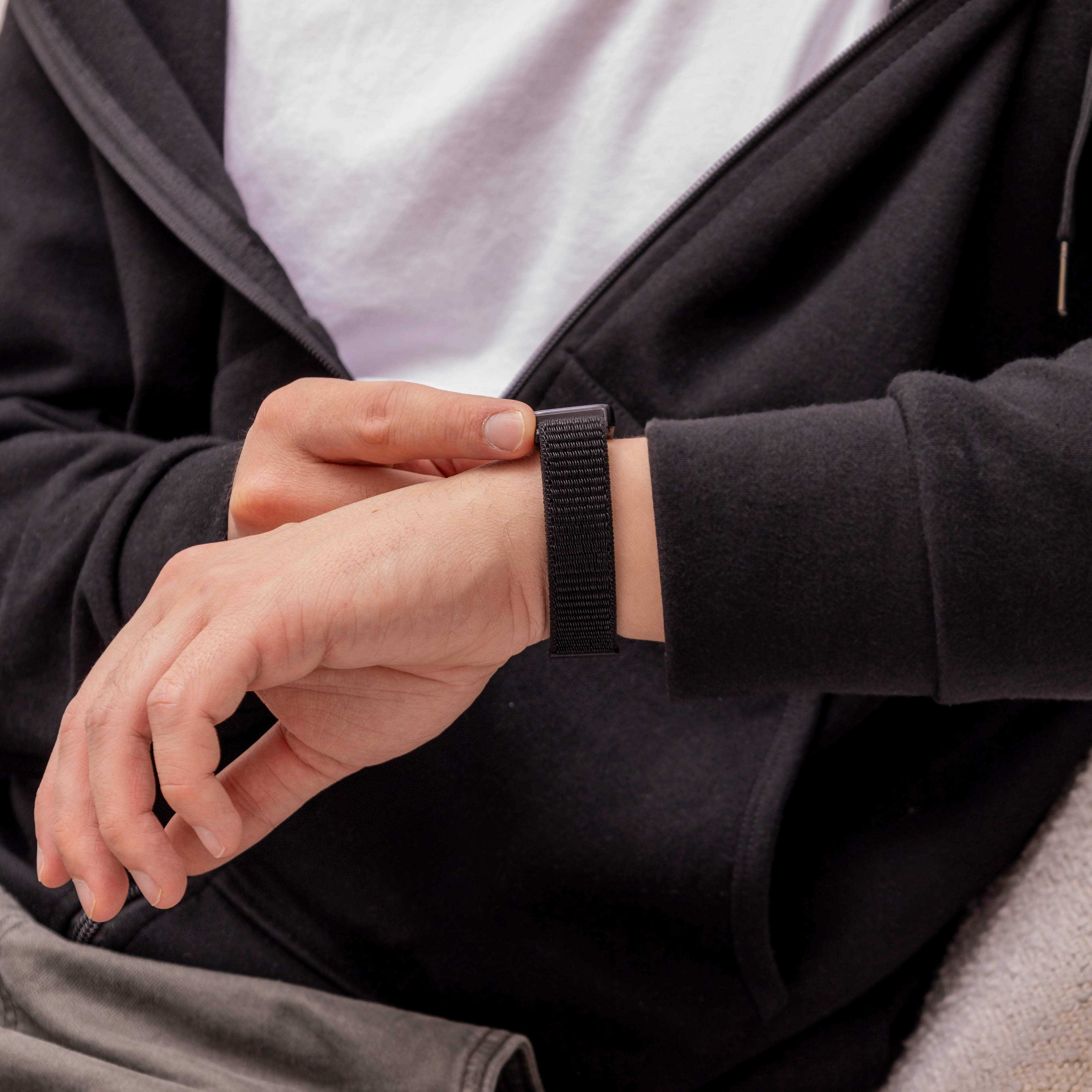 Correa nylon Huawei Band 8 (negro)