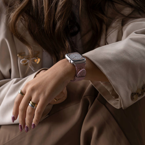 Correa silicona estampado Apple Watch (rosa)