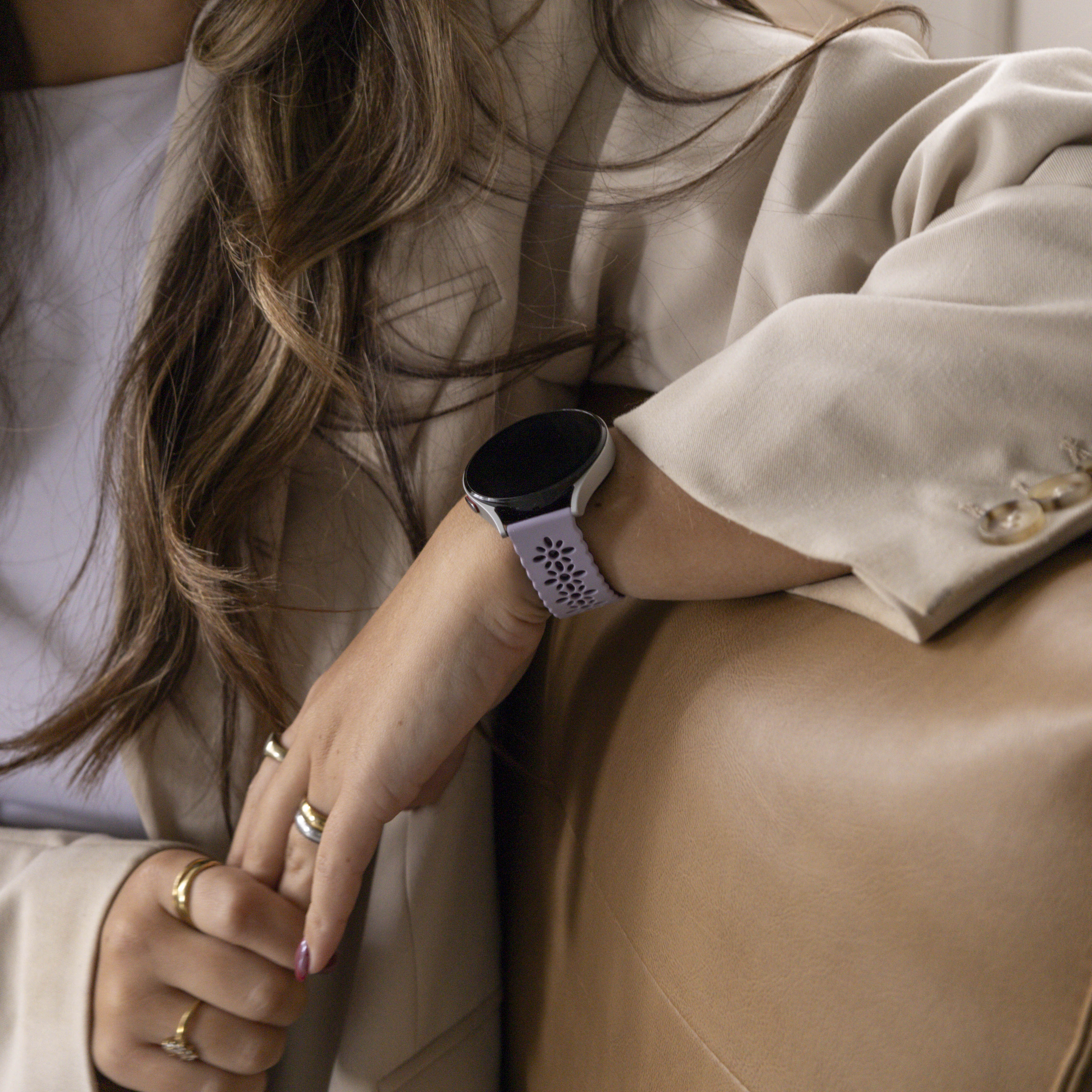 Huawei Watch GT 3 Pro 43 mm Silicona Correa estampada (lila/púrpura)