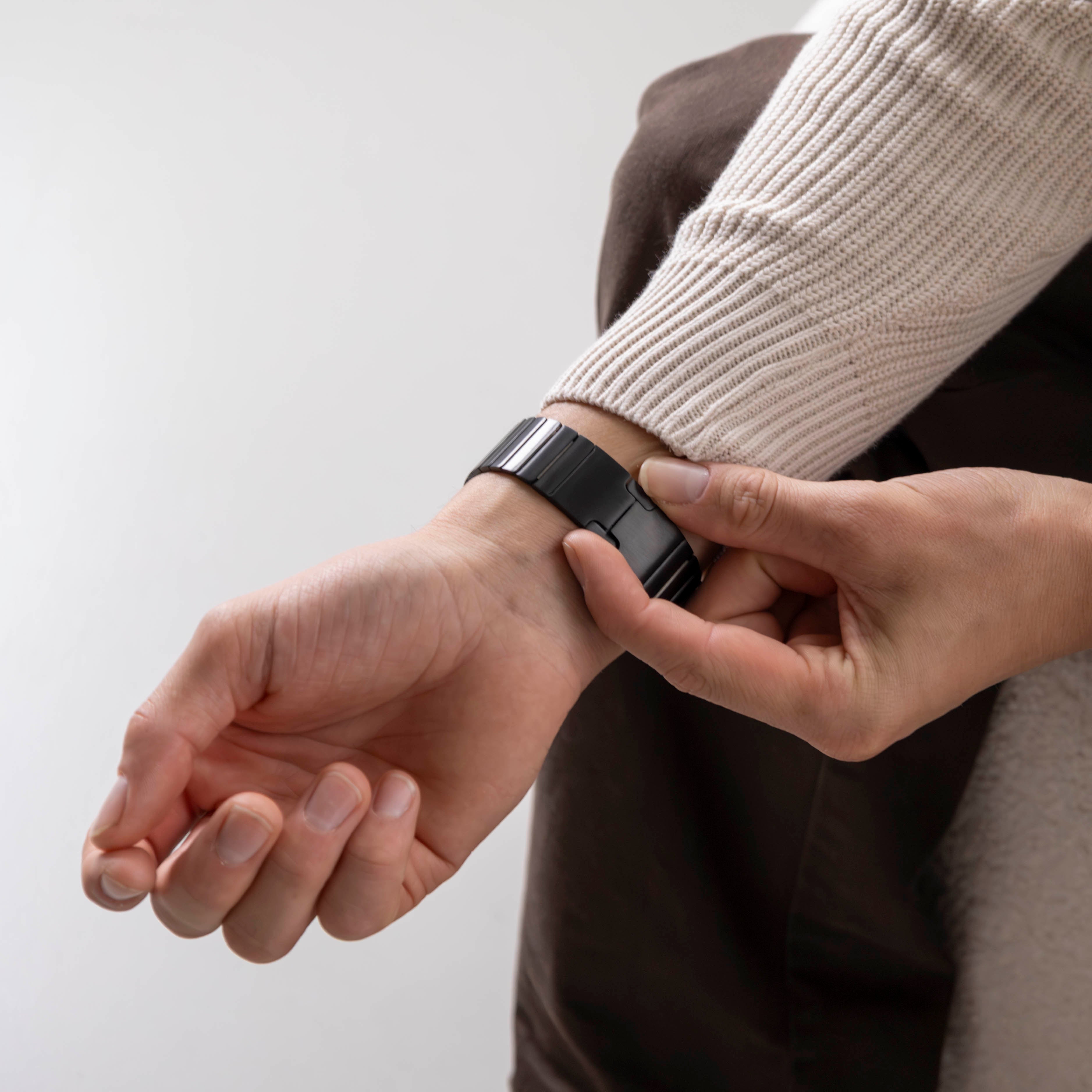 Correa acero lujo Apple Watch (negro)