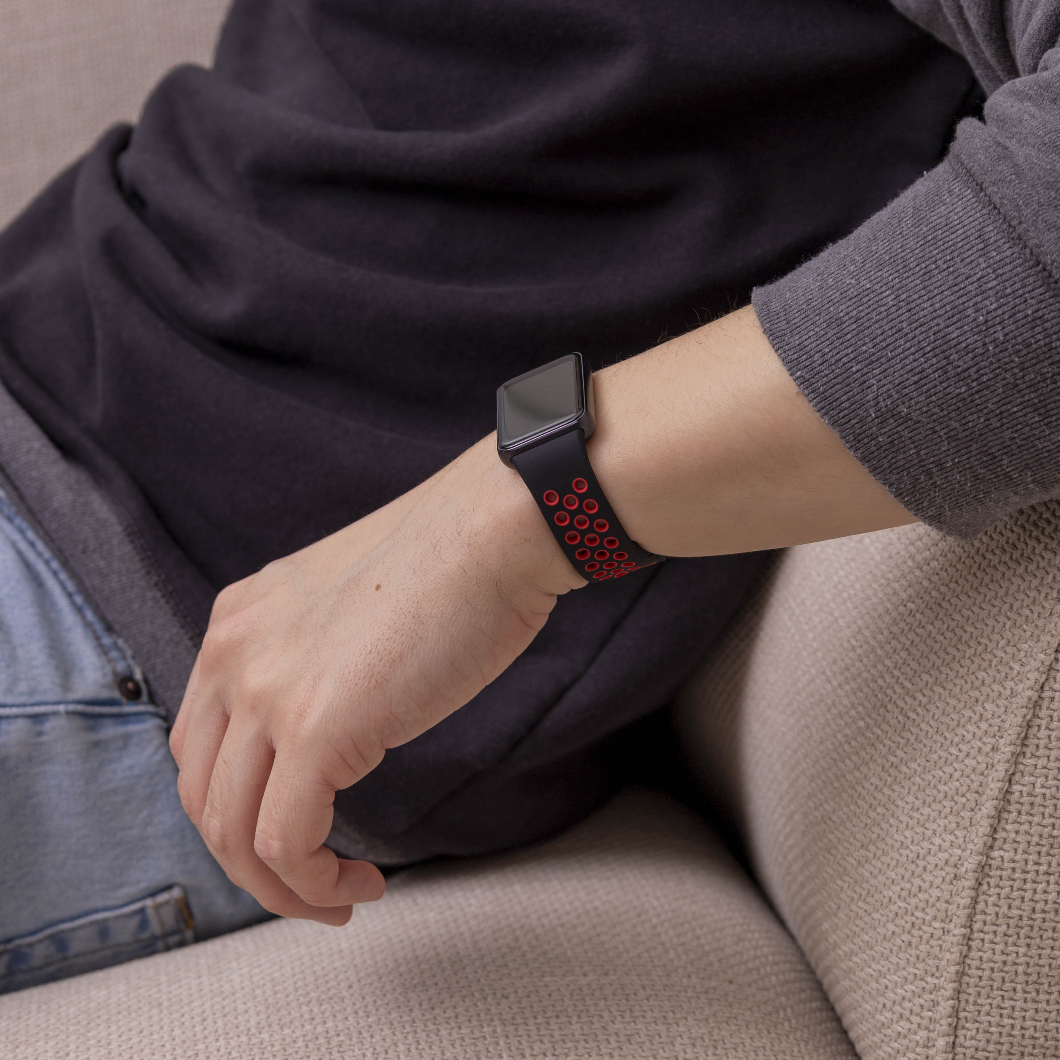 Samsung Galaxy Fit 3 Sport Strap (Black/Red)