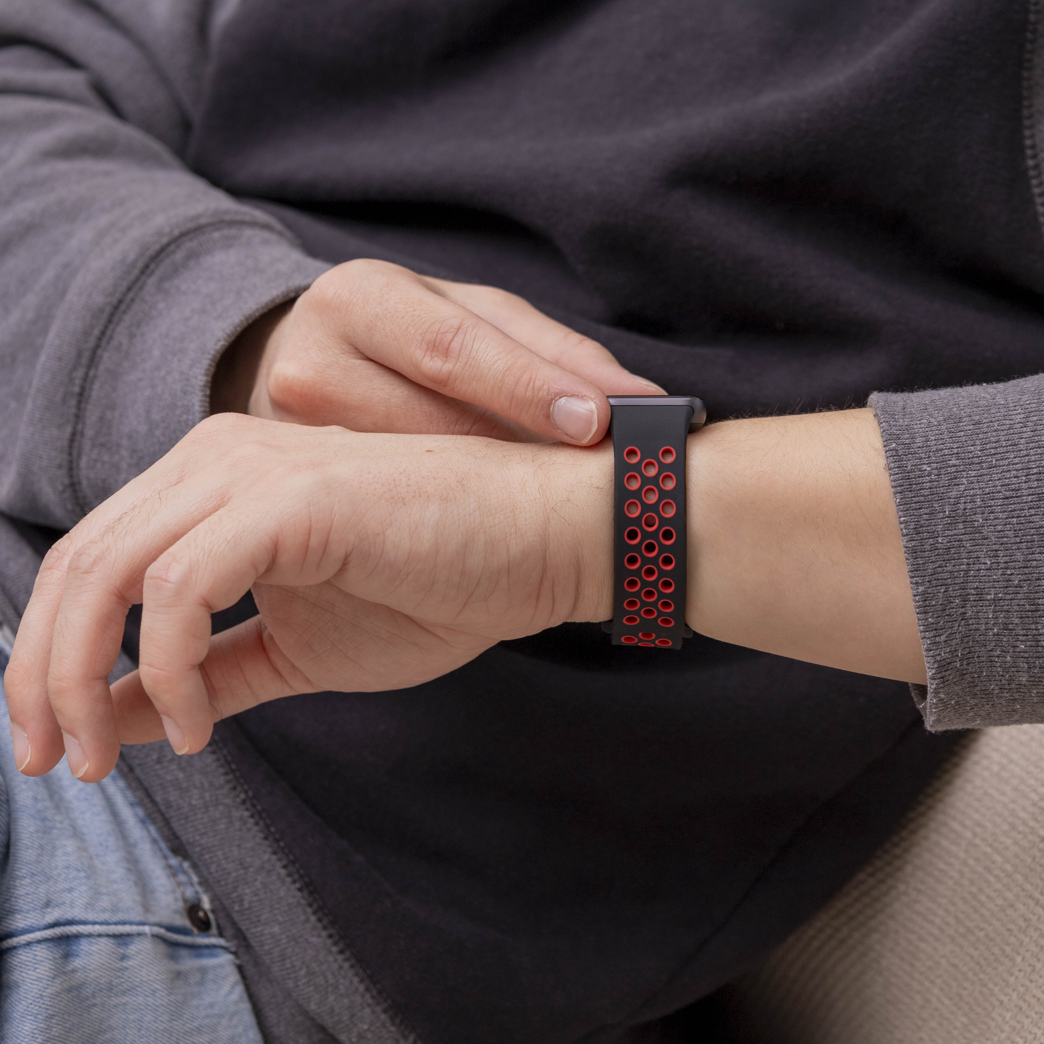 Samsung Galaxy Fit 3 Sport Strap (Black/Red)