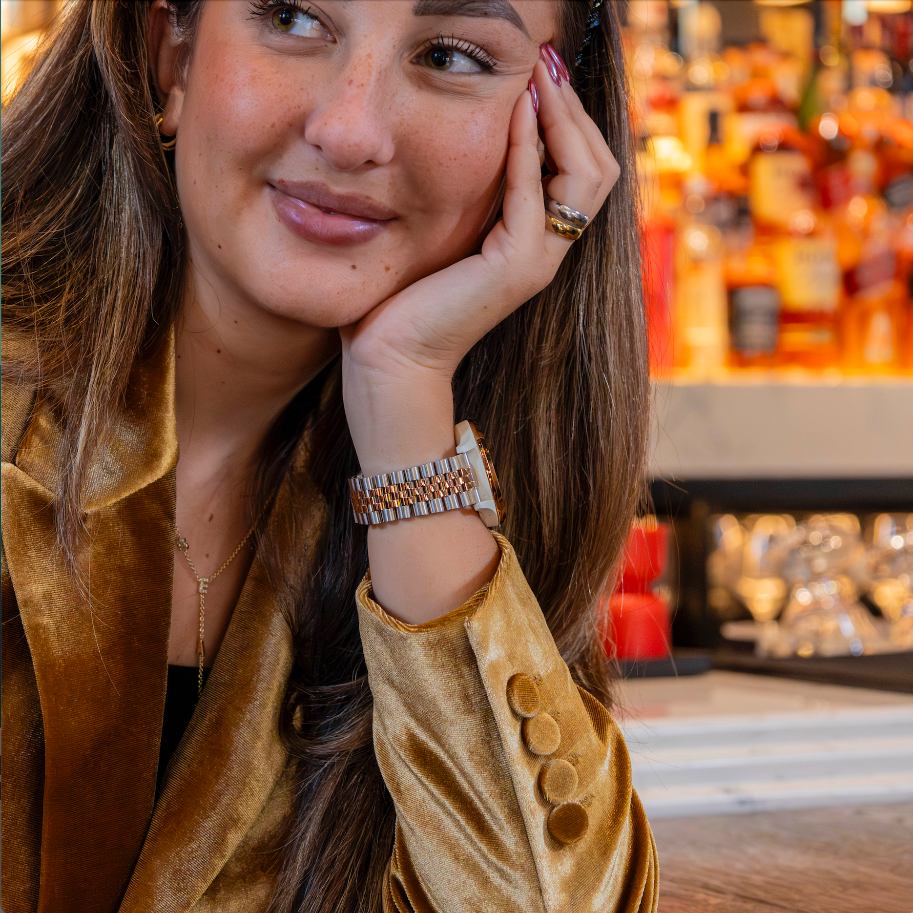 Samsung Galaxy Watch 42mm Steel Strap Jubilee (Silver/Rose Gold)