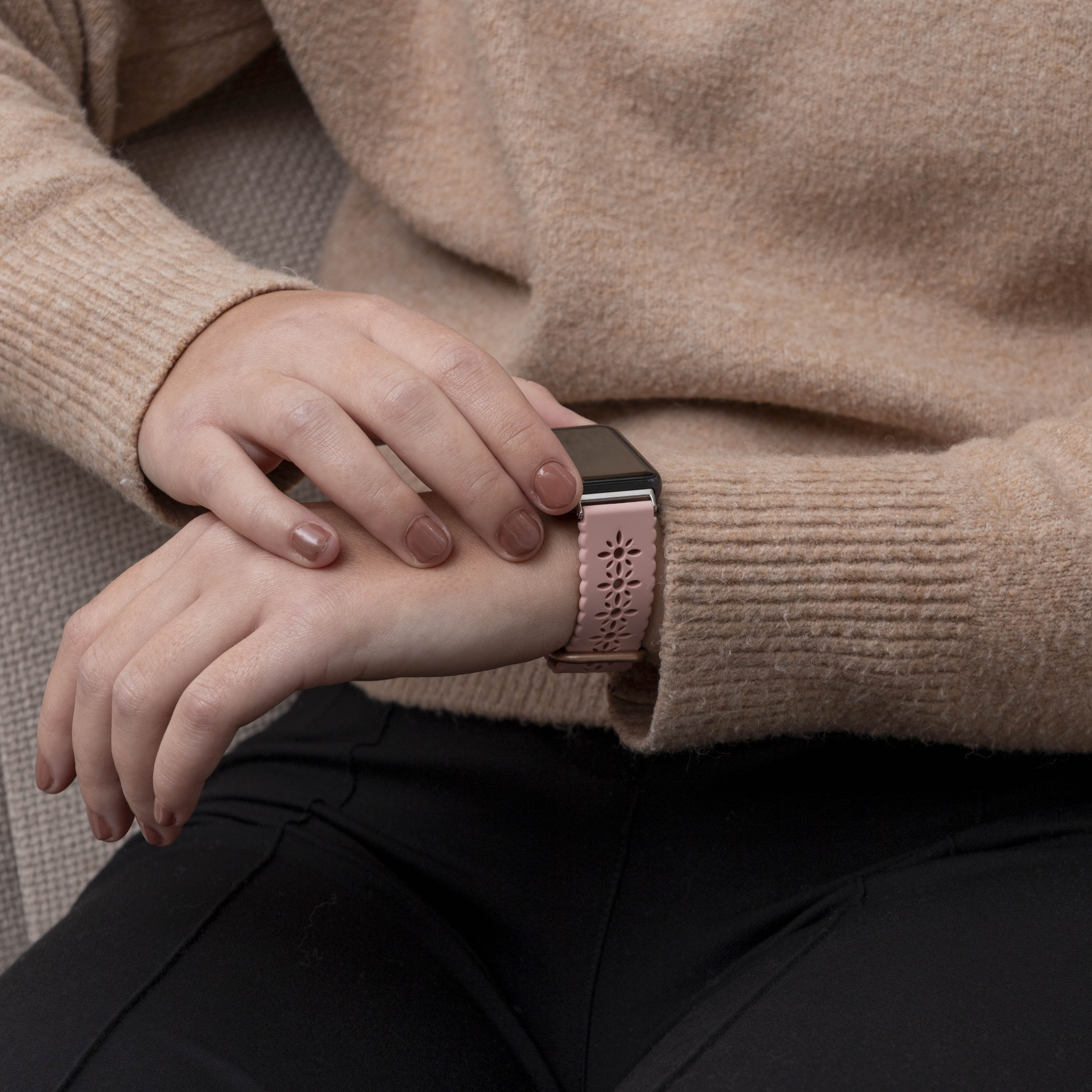 Correa de silicona con diseño Samsung Galaxy Fit 3 (rosa)