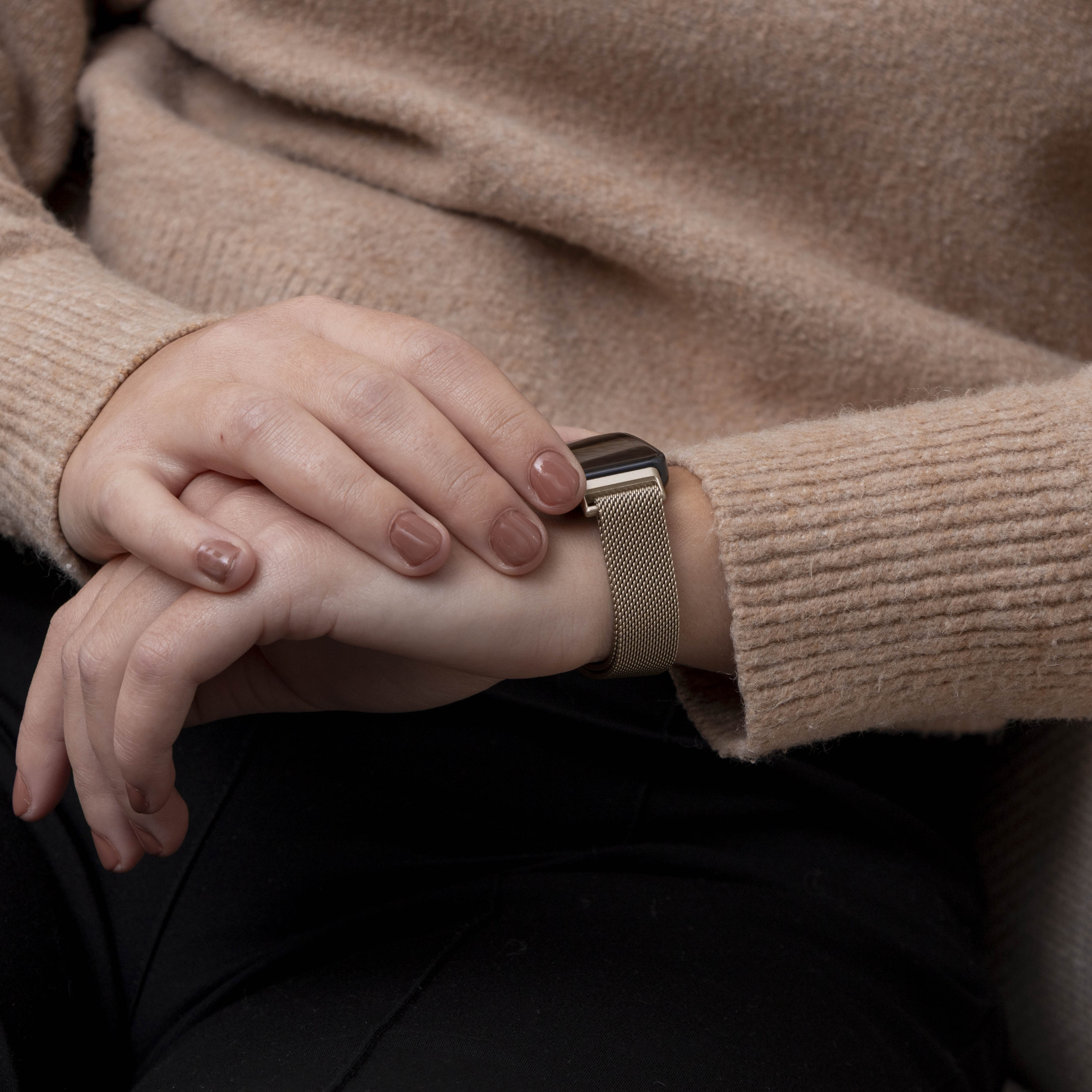 Correa milanesa Huawei Band 8 (champán)