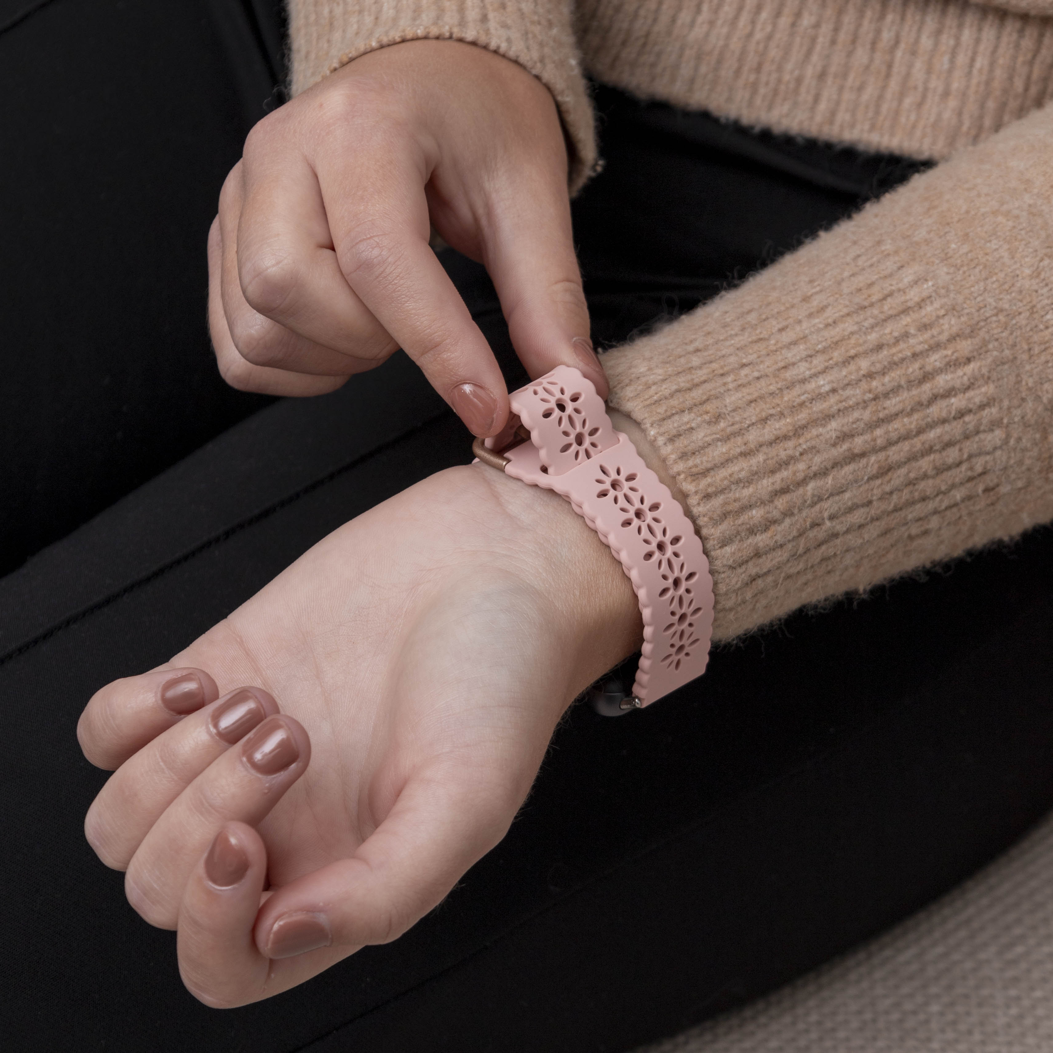 Correa de silicona con diseño Samsung Galaxy Fit 3 (rosa)