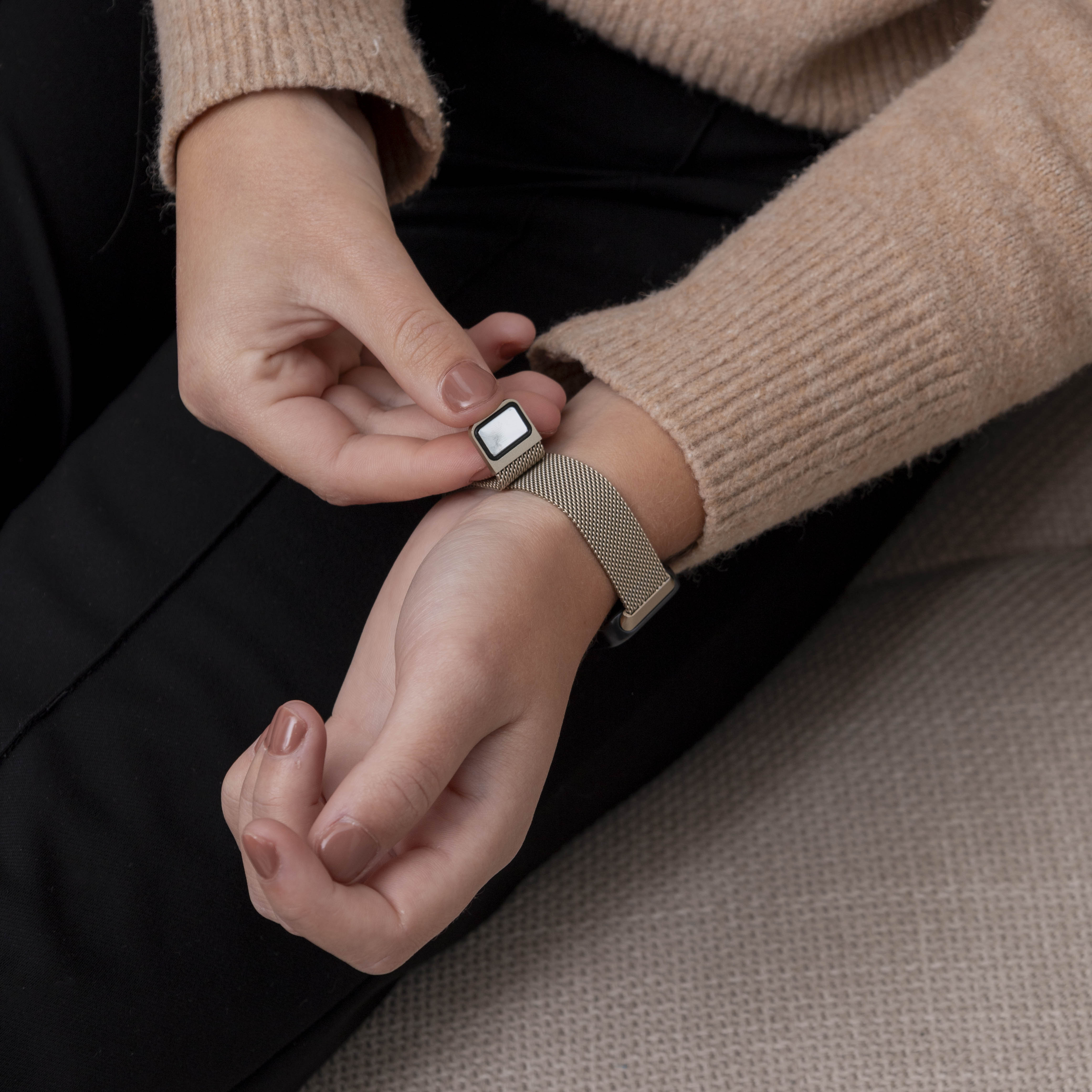 Correa milanesa Huawei Band 8 (champán)