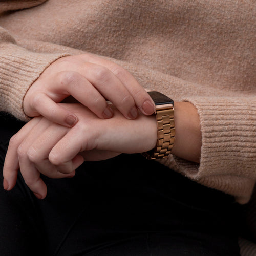 Correa acero Huawei Band 9 (oro rosa)