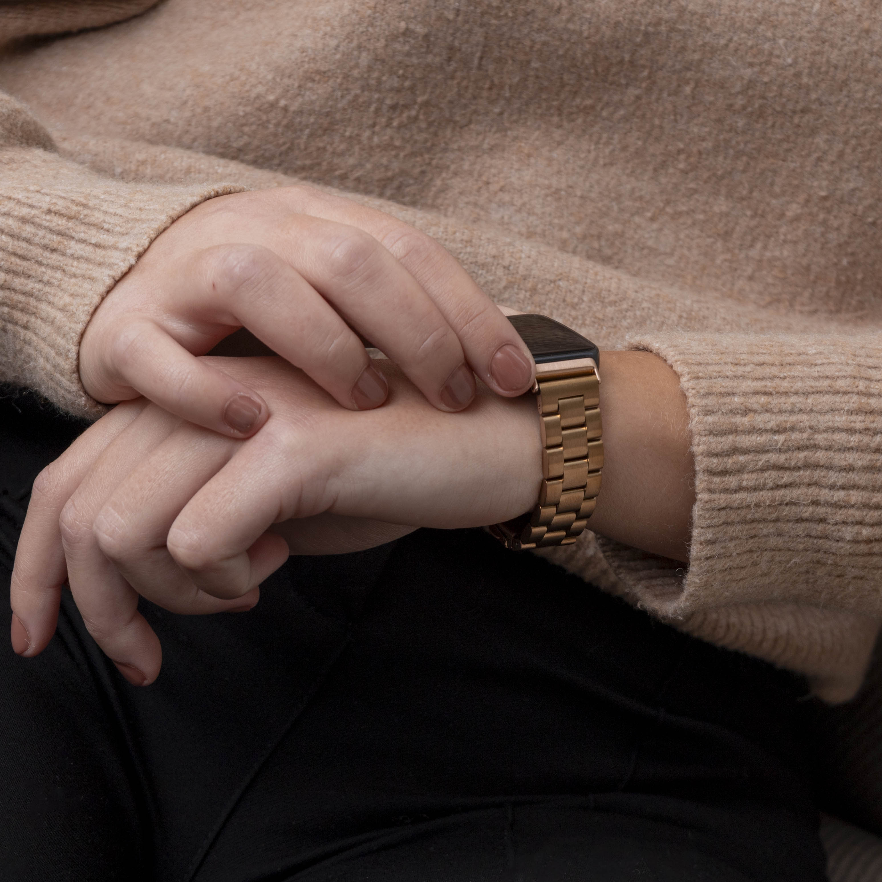 Correa acero Huawei Band 9 (oro rosa)