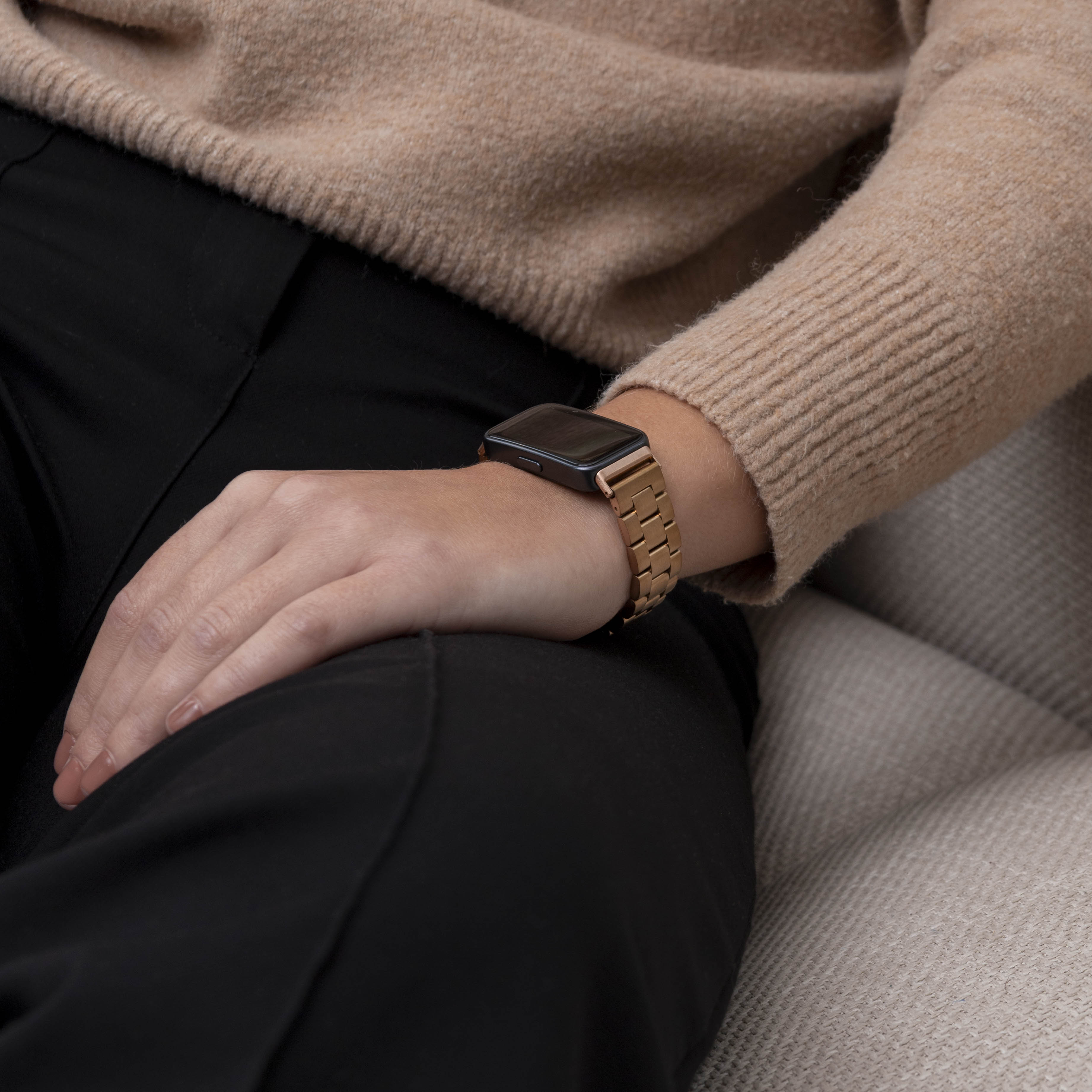 Correa acero Huawei Band 9 (oro rosa)