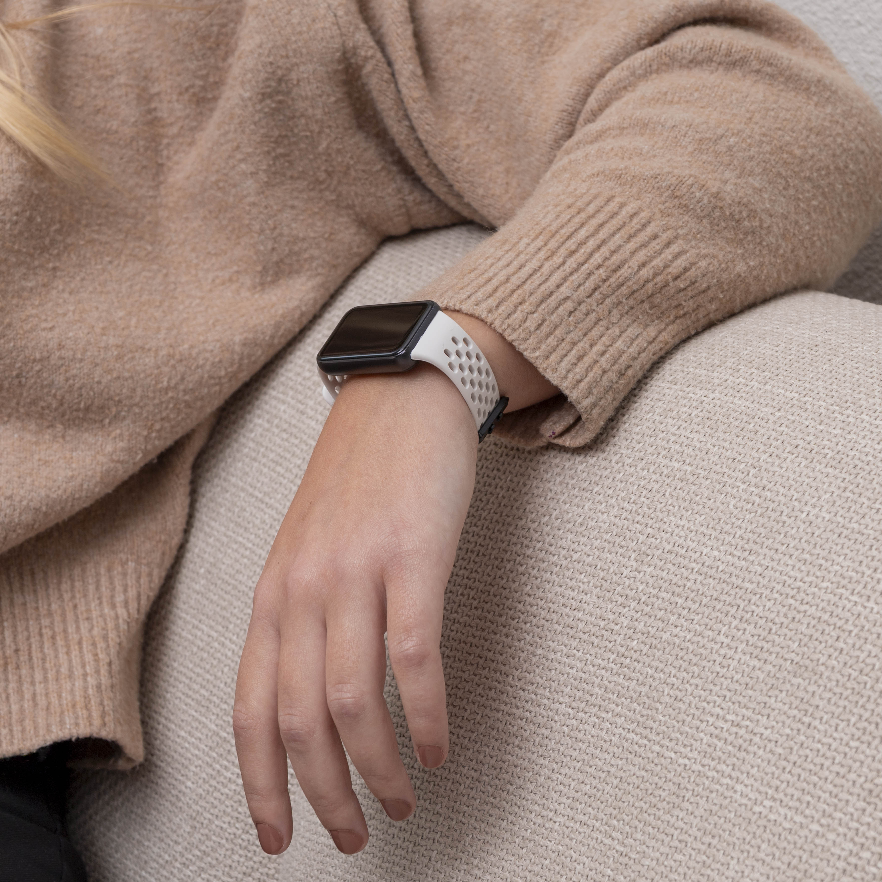 Correa silicona transpirable Samsung Galaxy Fit 3 (blanco estrella)