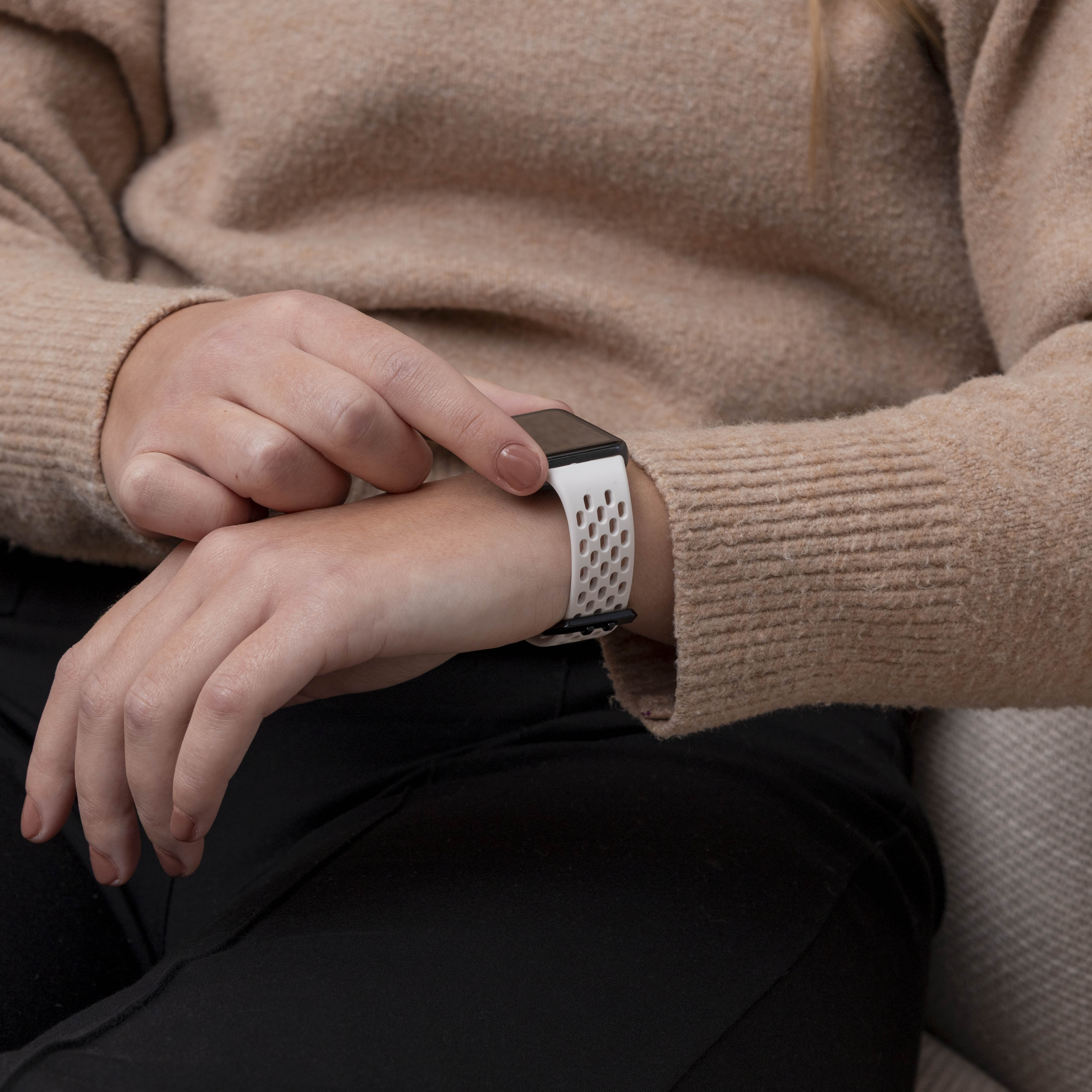 Correa silicona transpirable Samsung Galaxy Fit 3 (blanco estrella)