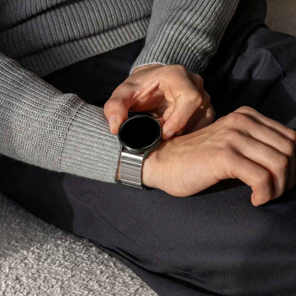 Bandz Garmin Venu 3 stalen band 'One Bead' (zilver)